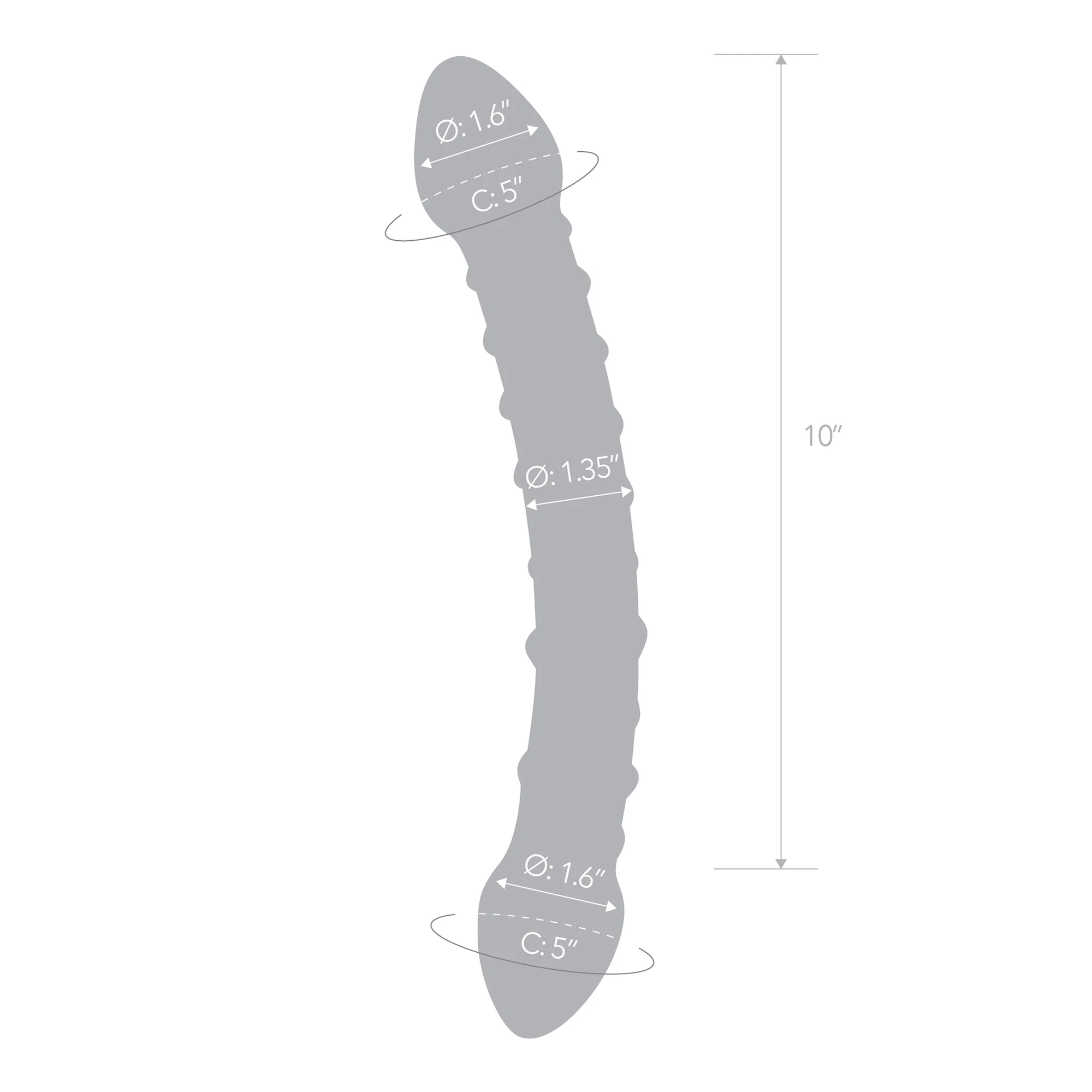 12" Girthy Double Trouble Curved Dildo - Image 6