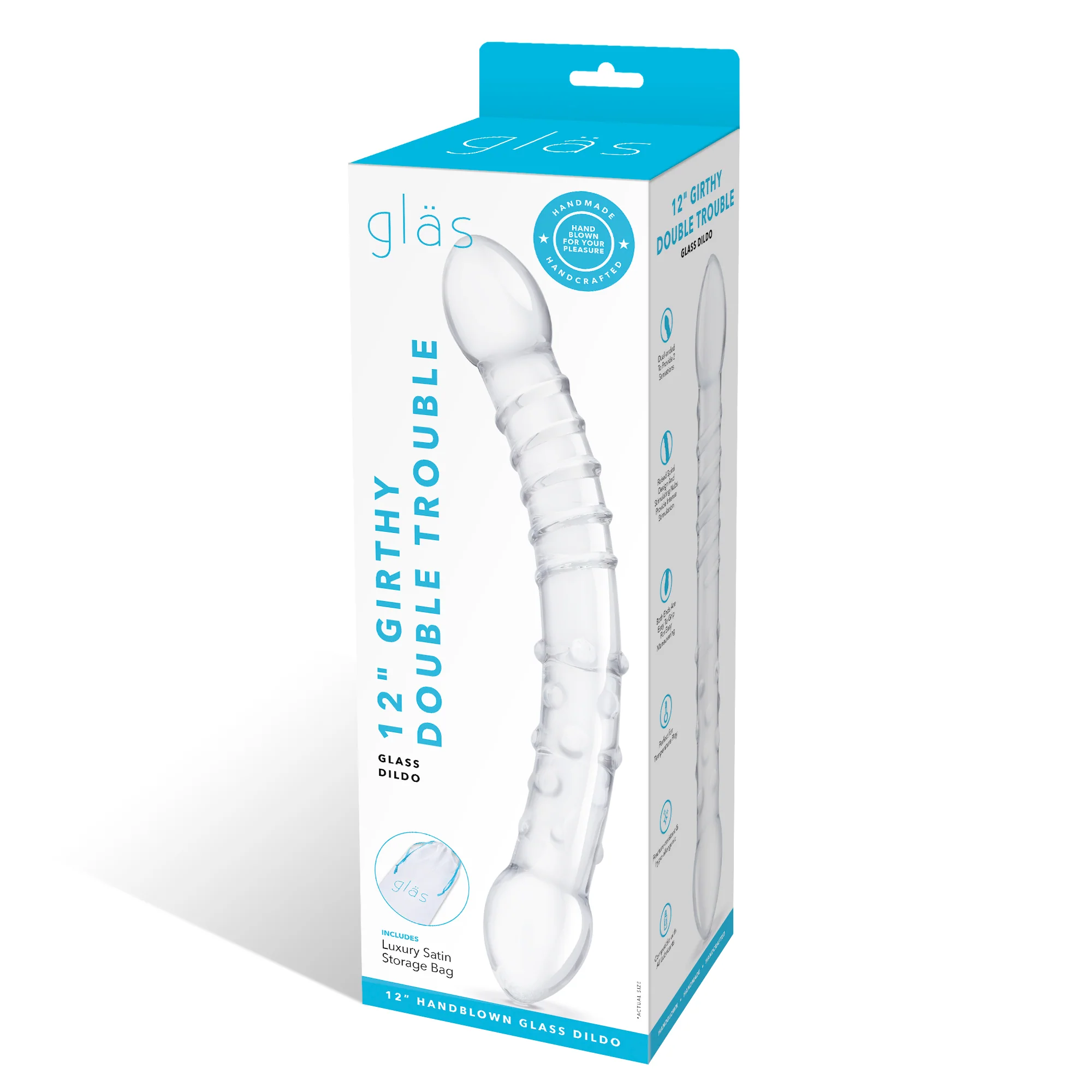 12" Girthy Double Trouble Curved Dildo - Image 7