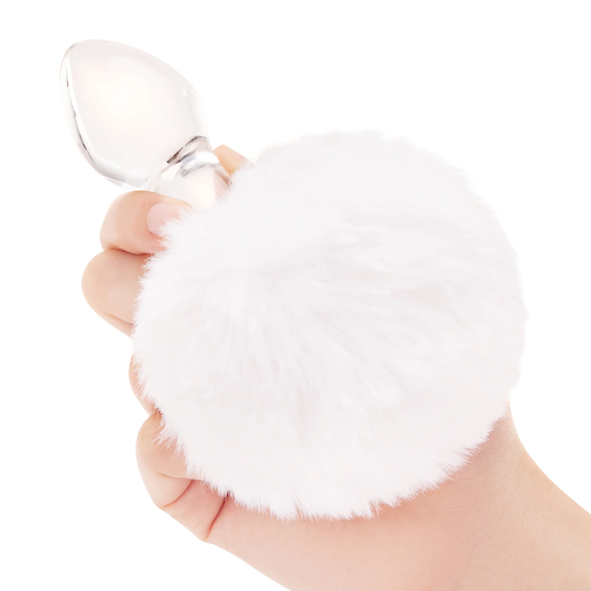 3.15" Frosted Fluff Tail Butt Plug - Image 4