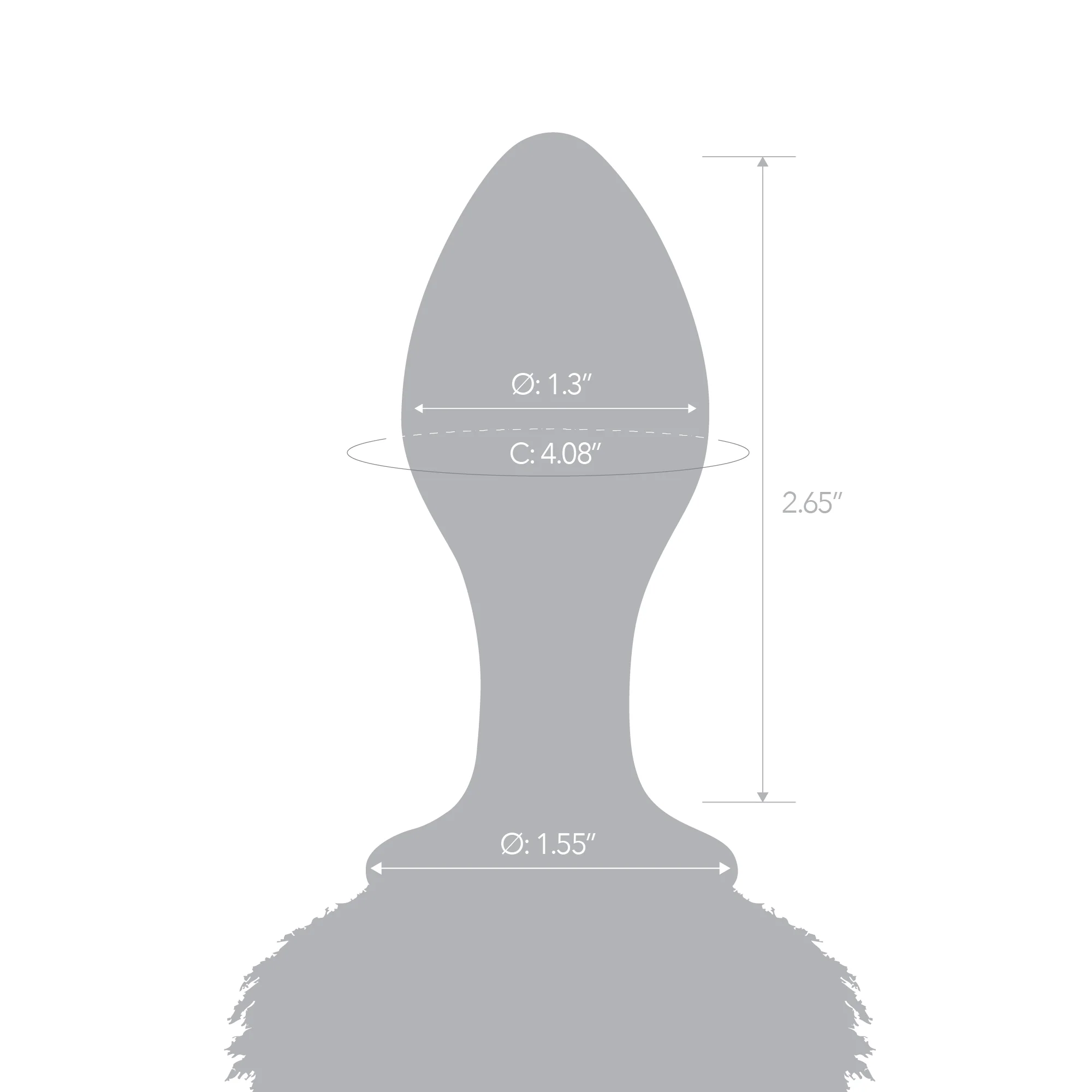 3.15" Noir Puff Tail Butt Plug - Image 6