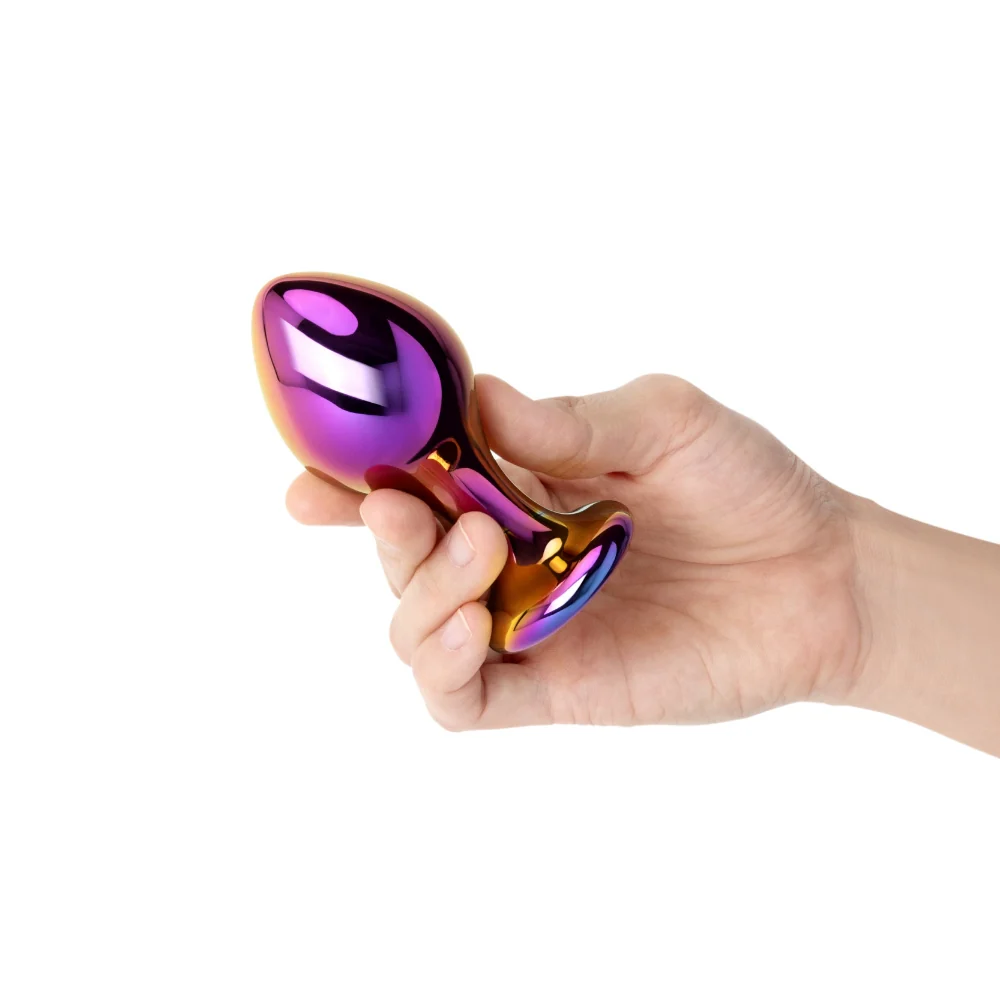 3.5" Iridescent Chrome Bubble Butt Plug - Image 4