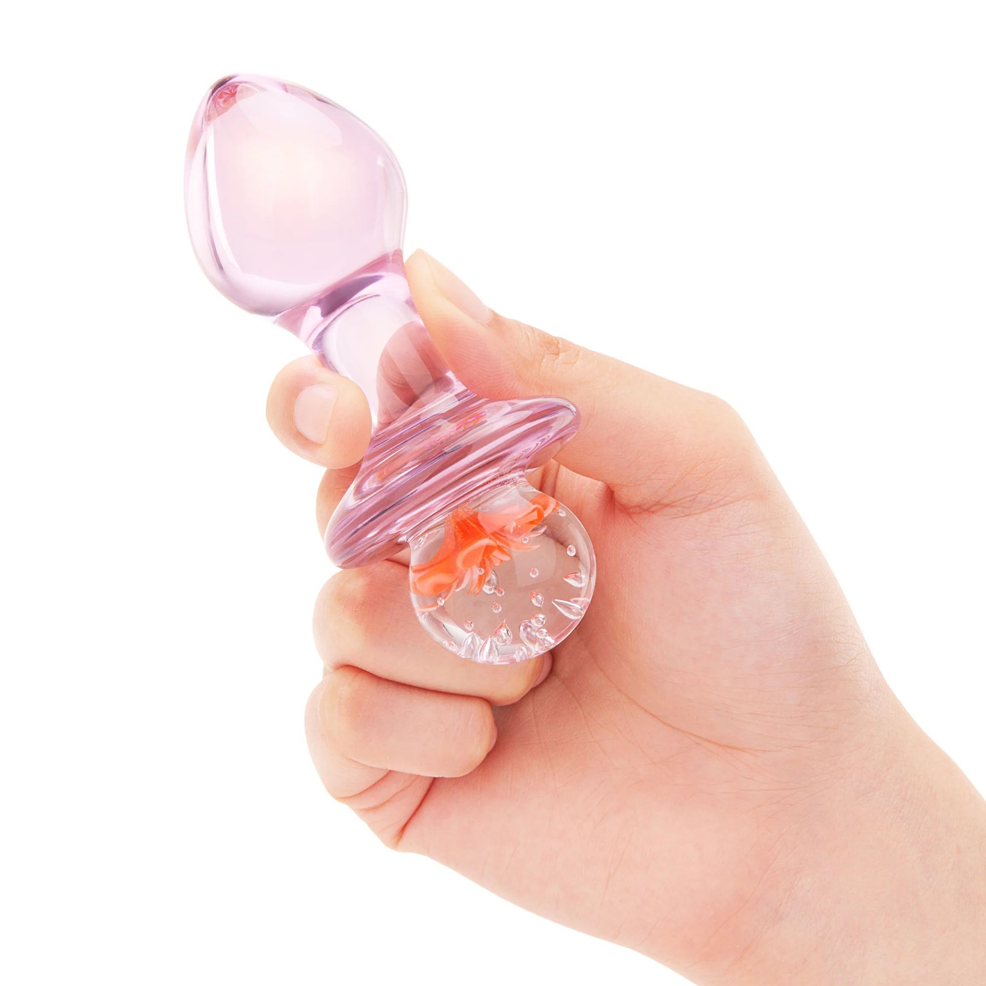 3.75" Pink Peony Butt Plug - Image 6