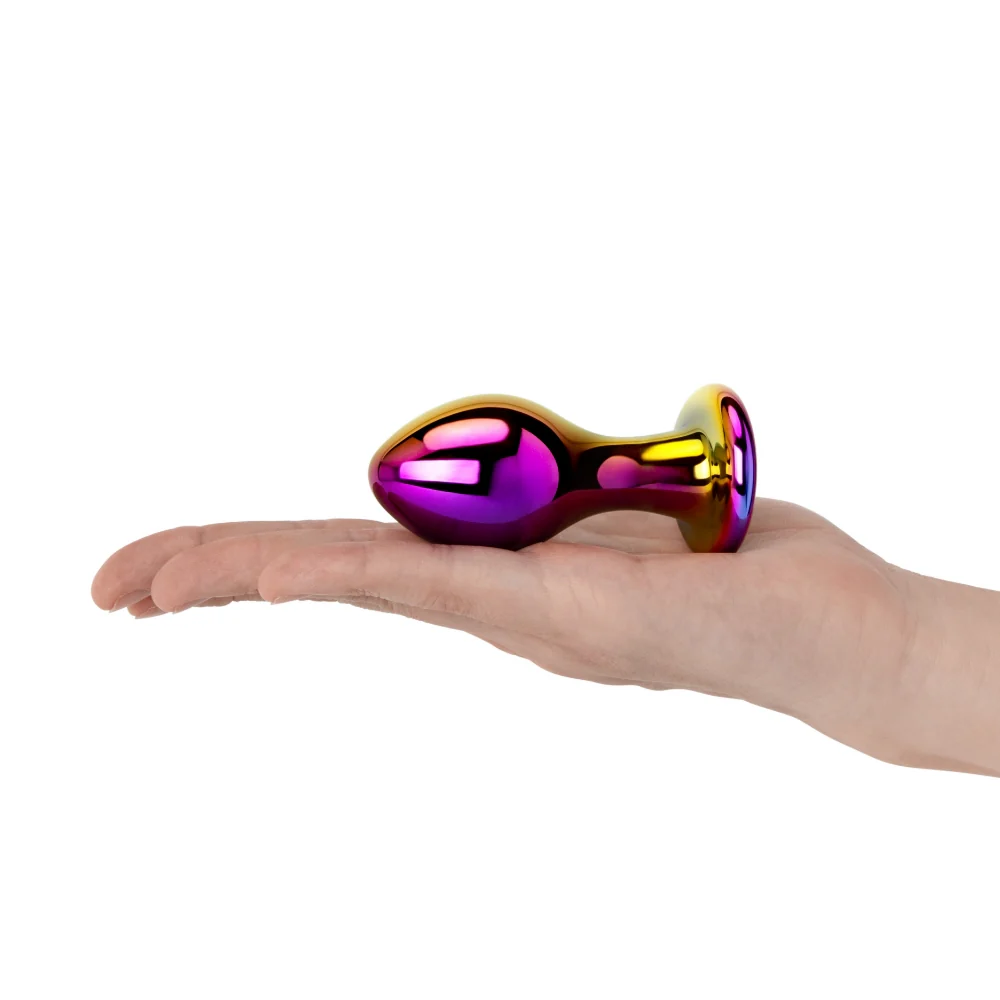 3" Iridescent Chrome Butt Plug - Image 3