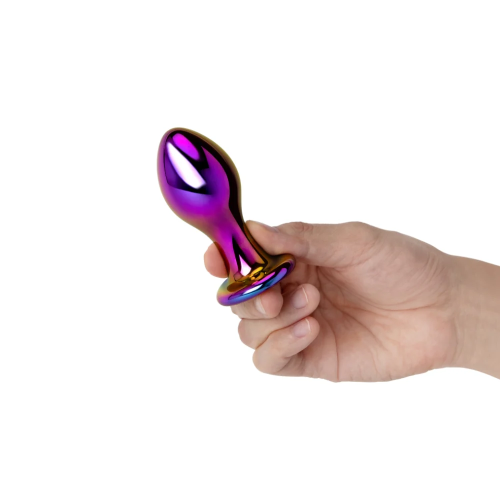 3" Iridescent Chrome Butt Plug - Image 4