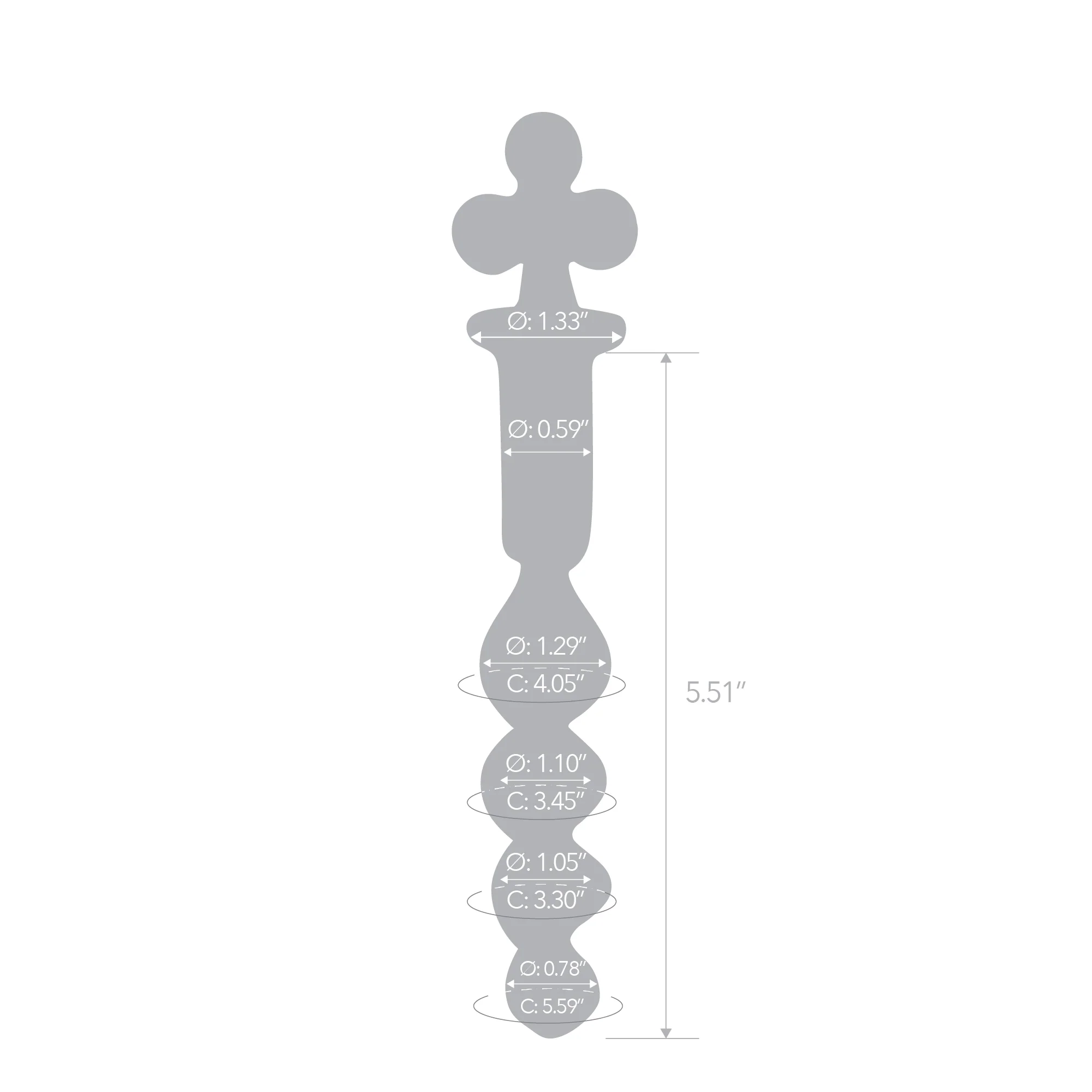 7.75" Clover Corkscrew Plug - Image 6