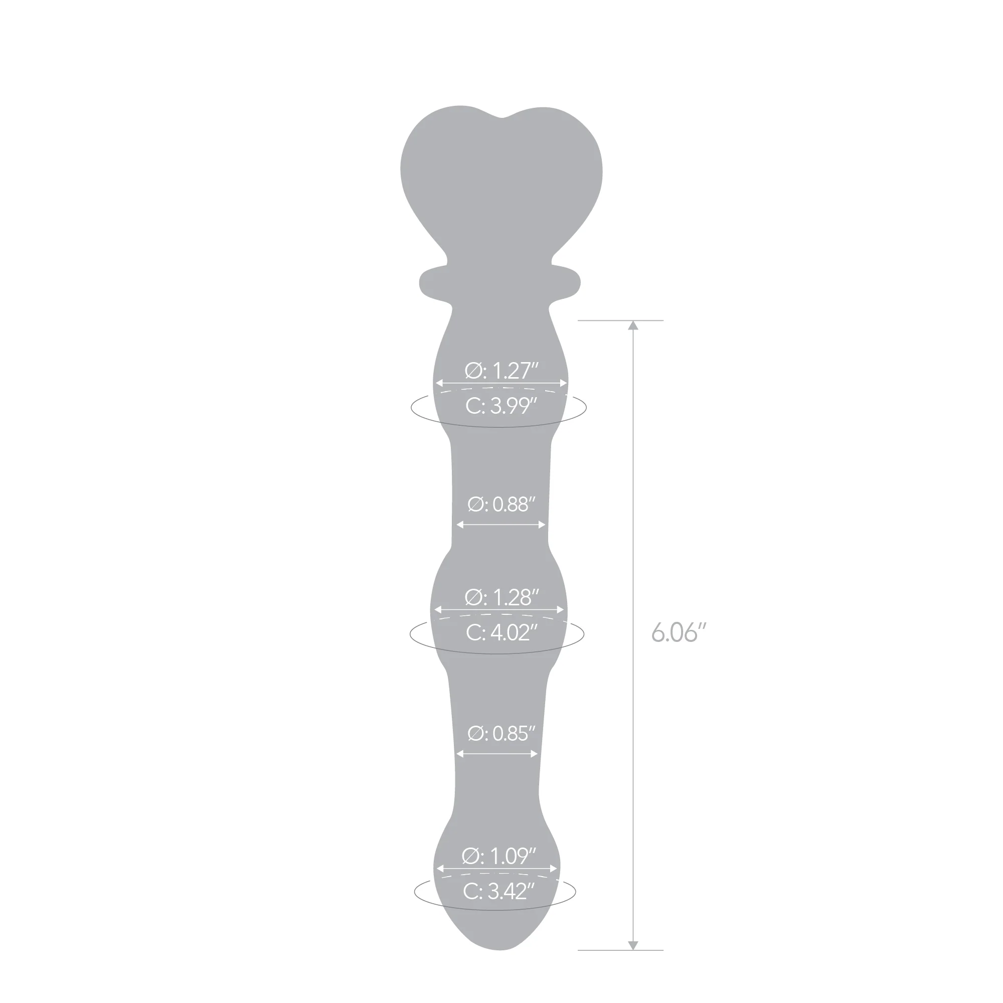7.75" Obsidian Heart Dildo - Image 6