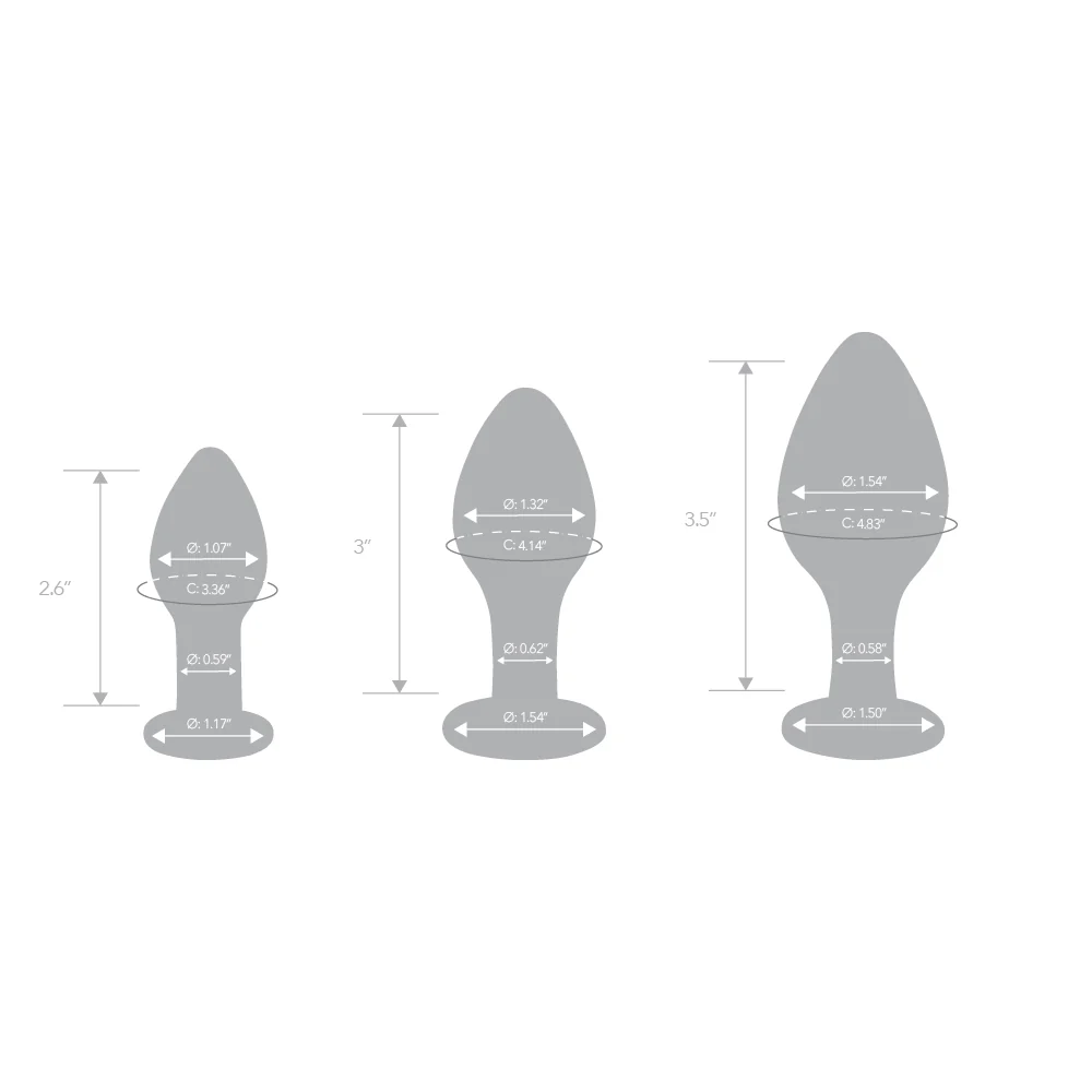 Beginner Glass Butt Plug Set - Image 5