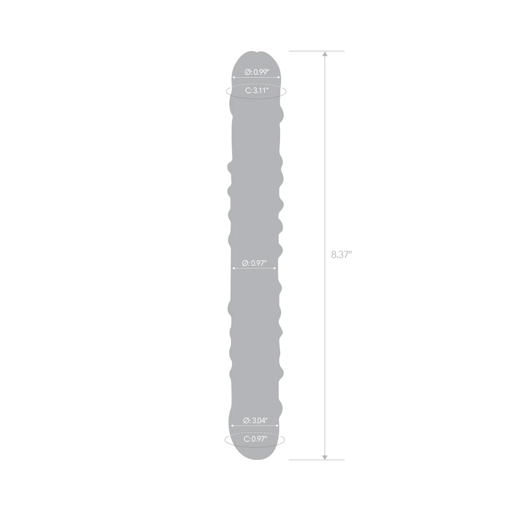 Blue Double Sided Textured Dildo - Image 5