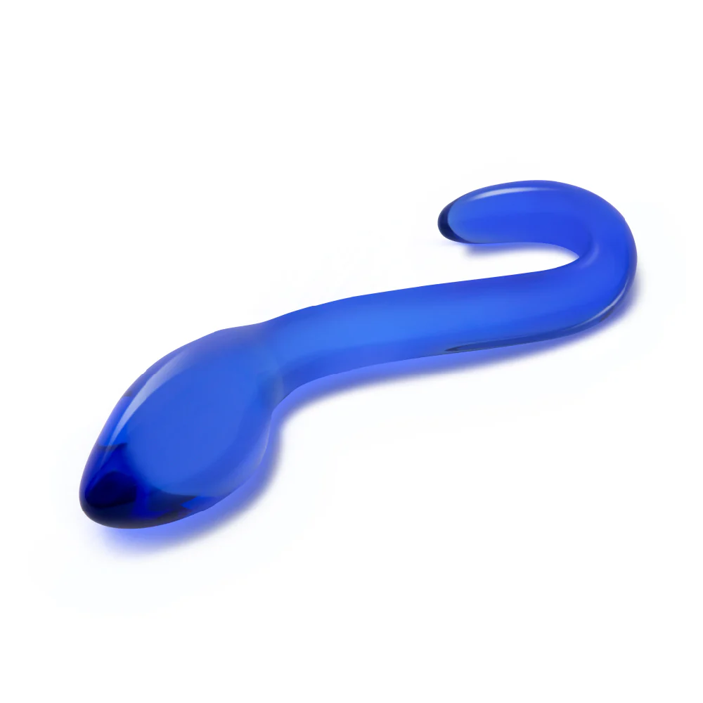 7.5” Blue G-Spot Glass Dildo - Image 2