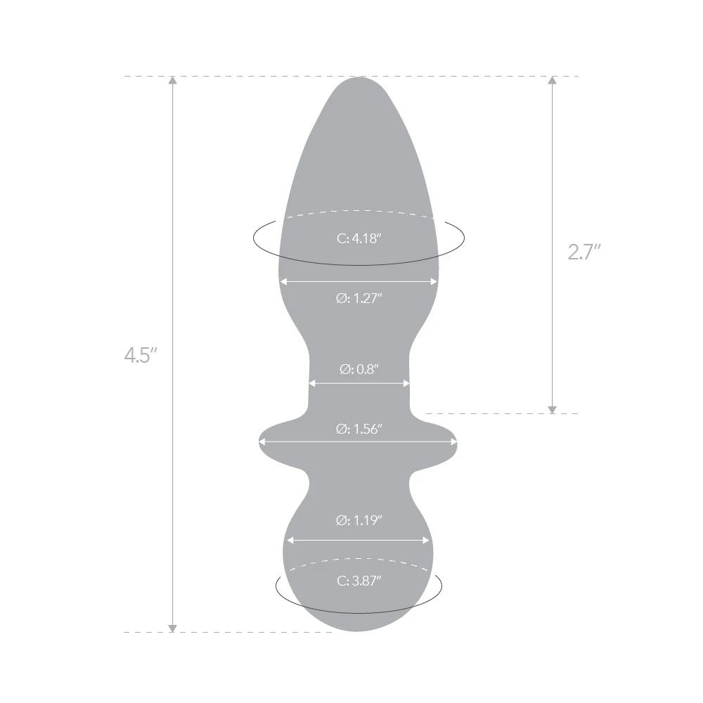 4.5" Blue Butt Plug - Image 5