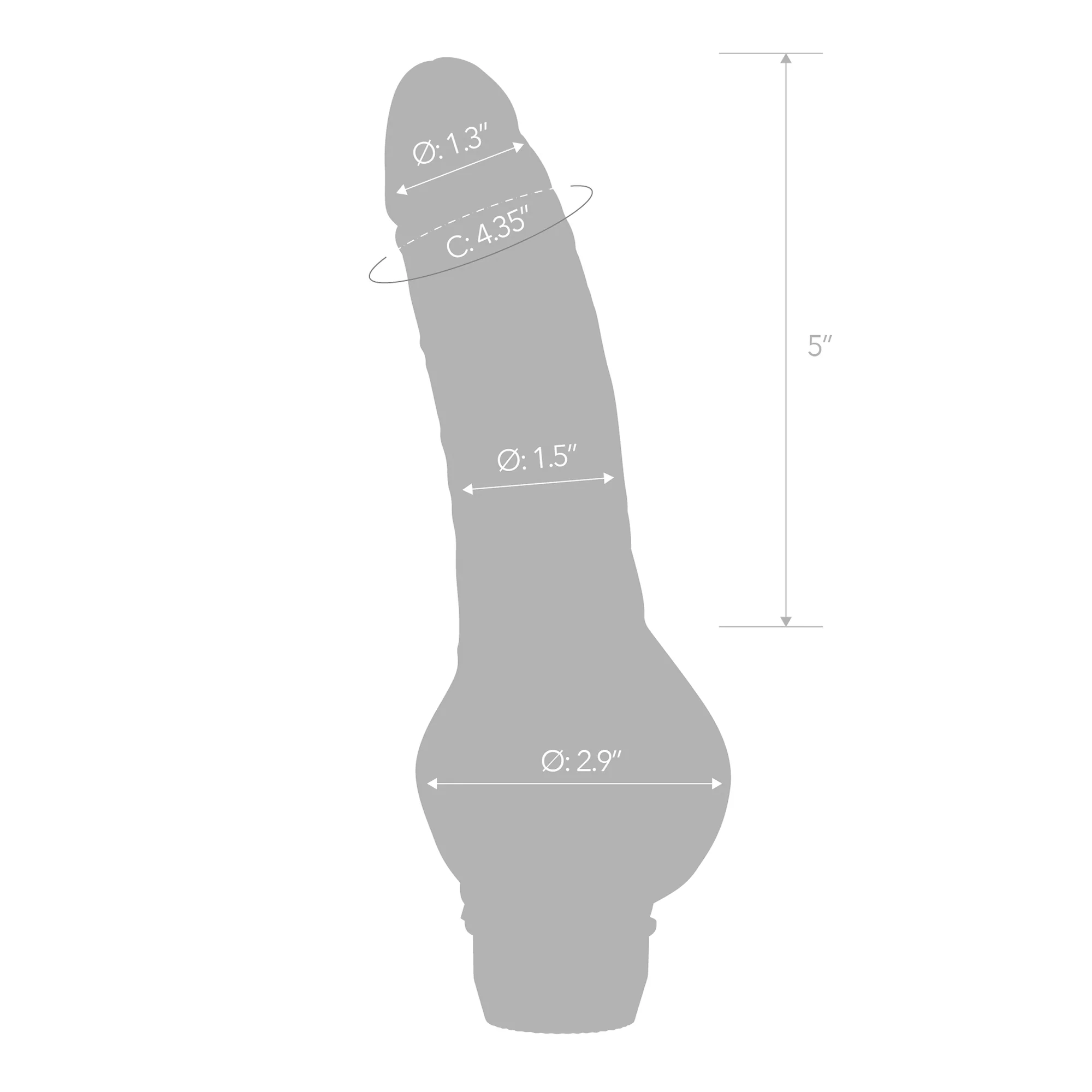 5" Realistic Vibrating Anal Dildo and P-Spot Massager with Veins - Image 4