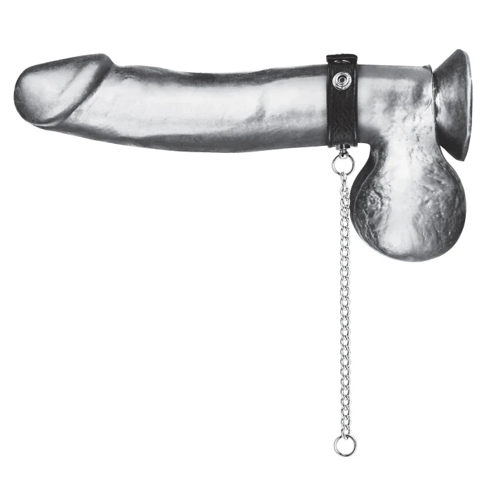 Snap Cock Ring with 12" Leash - Image 2