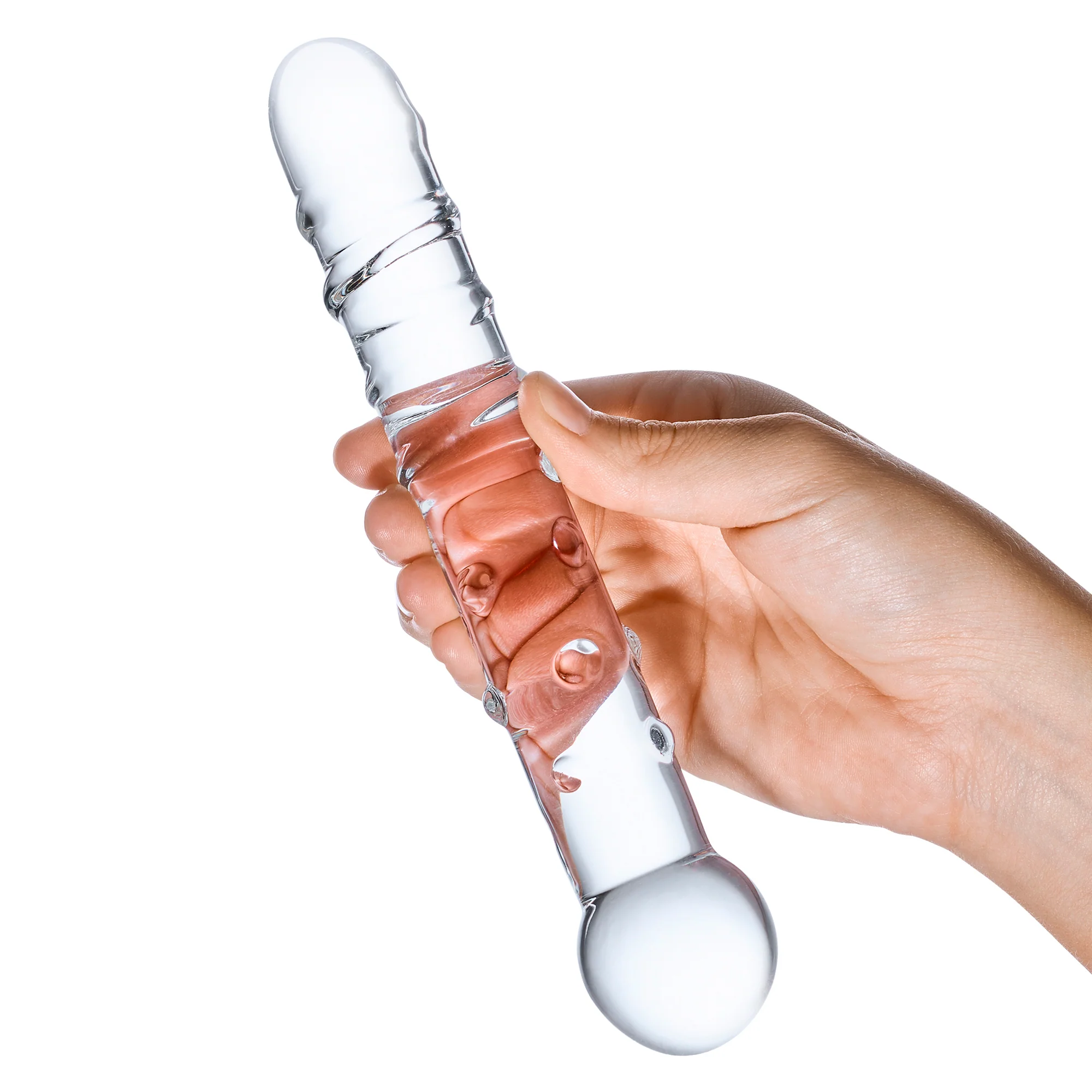 Callisto Nubbed Clear Dildo - Image 3