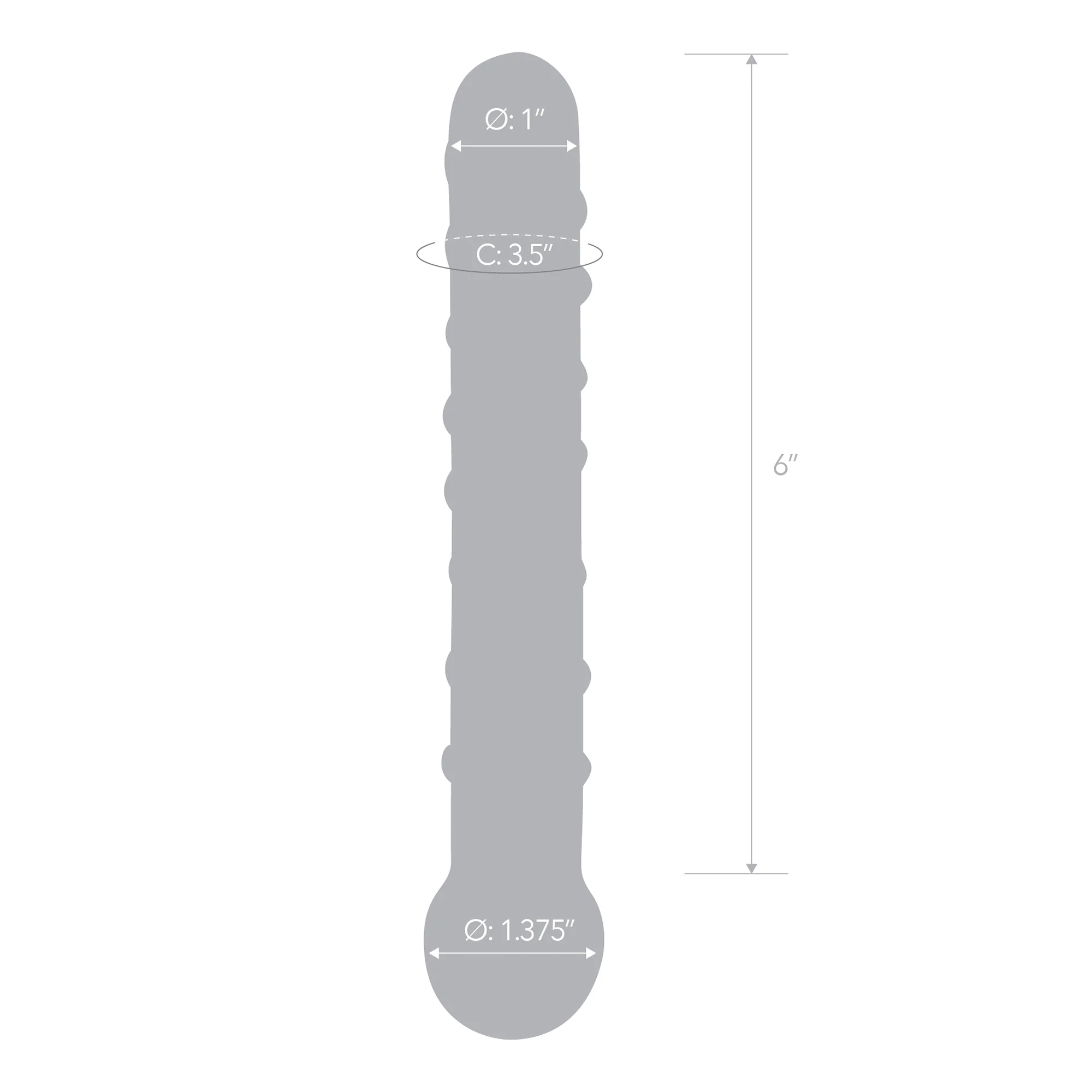 Callisto Nubbed Clear Dildo - Image 6