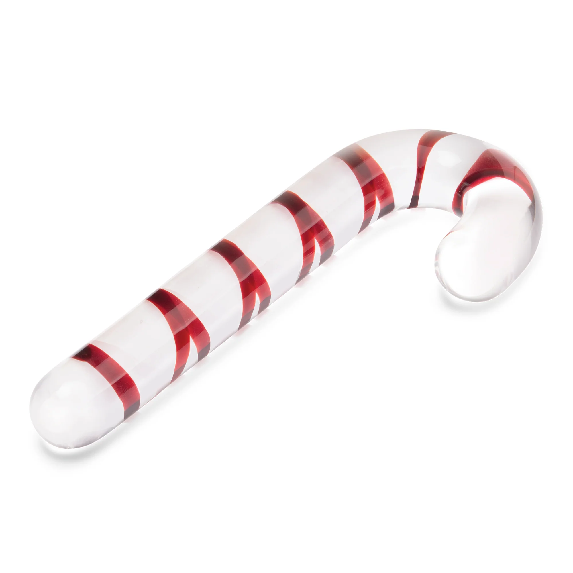 Candy Cane Dream 7.5" Glass Dildo - Image 2