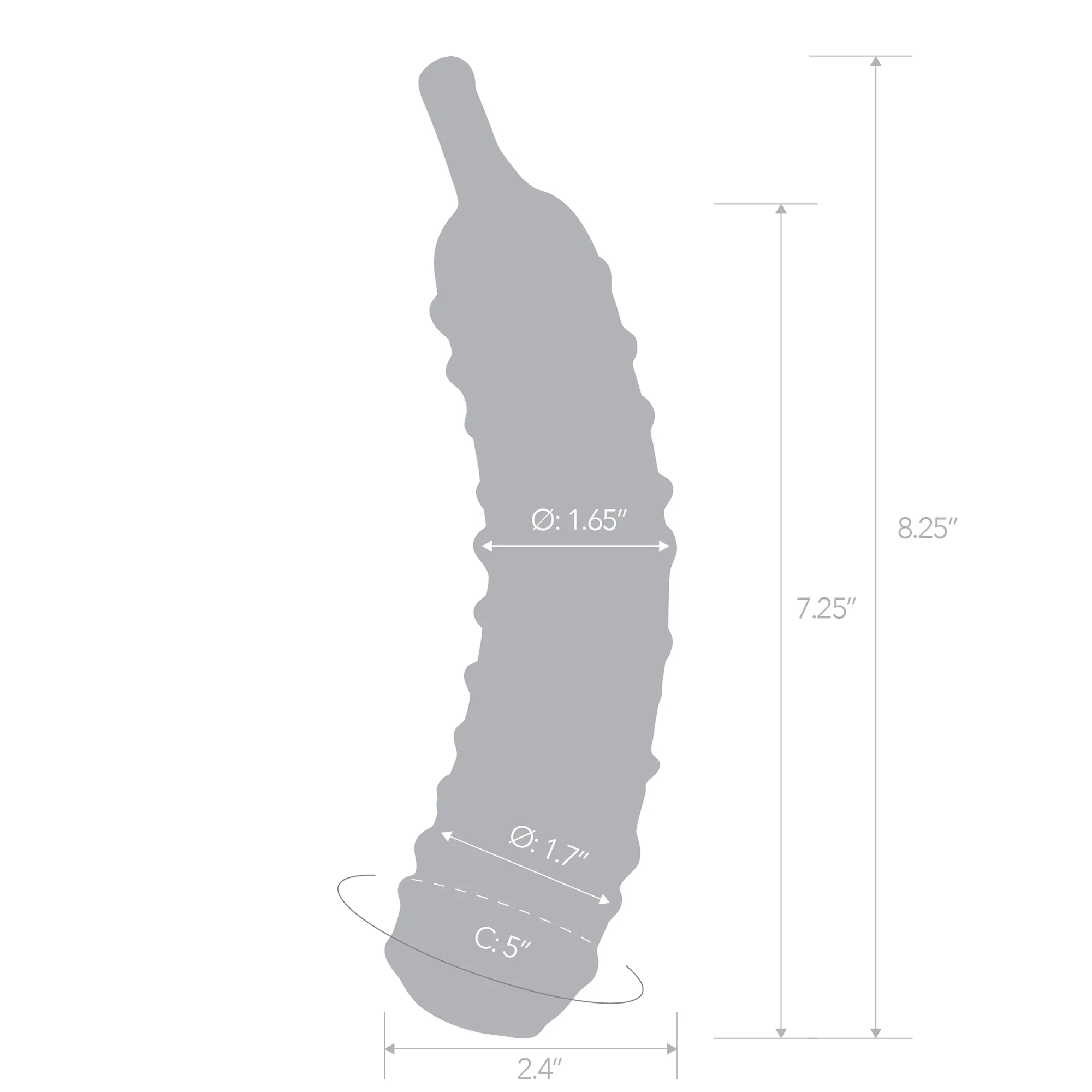 Caressing Cucumber 8.25" Glass Dildo - Image 7