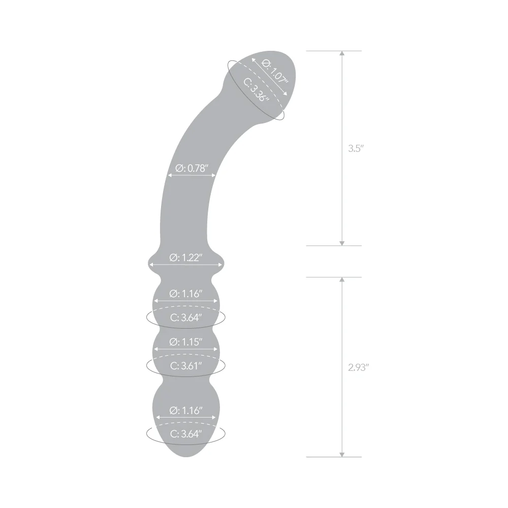 Iridescent Chrome Double Ended Beaded Dildo - Image 5