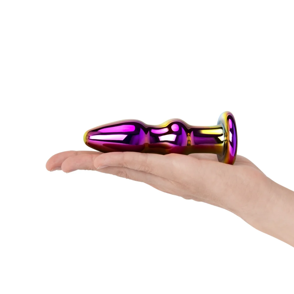 4" Chrome Beaded Butt Plug - Image 3