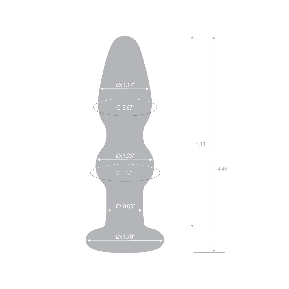 4" Chrome Beaded Butt Plug - Image 5