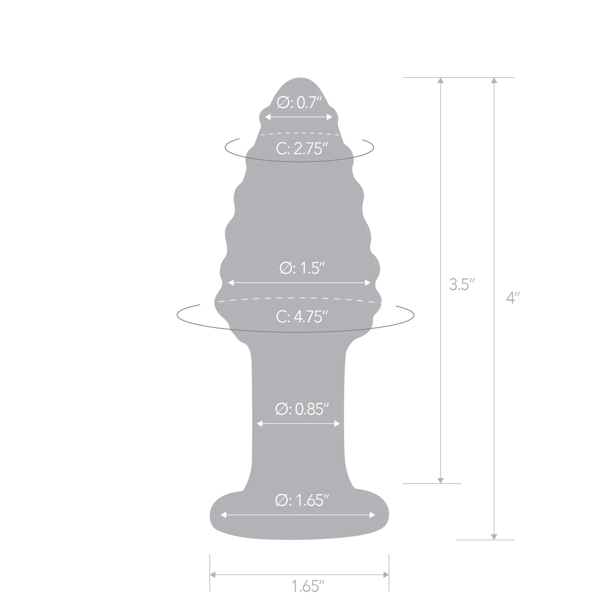 Cornstar 4" Glass Butt Plug - Image 6
