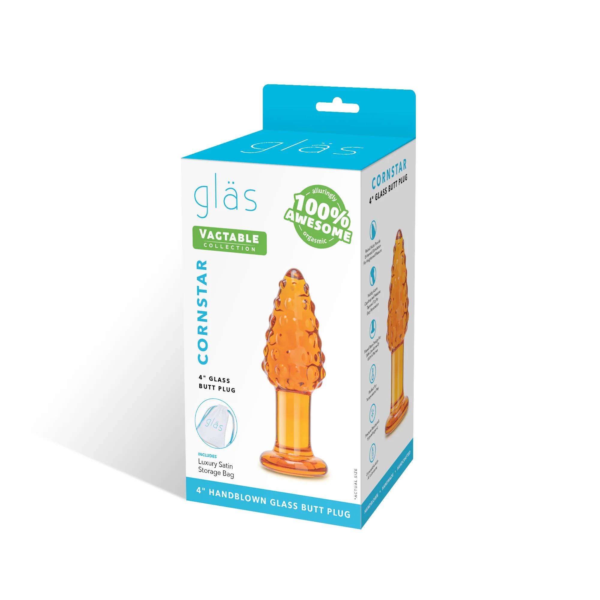 Cornstar 4" Glass Butt Plug - Image 7