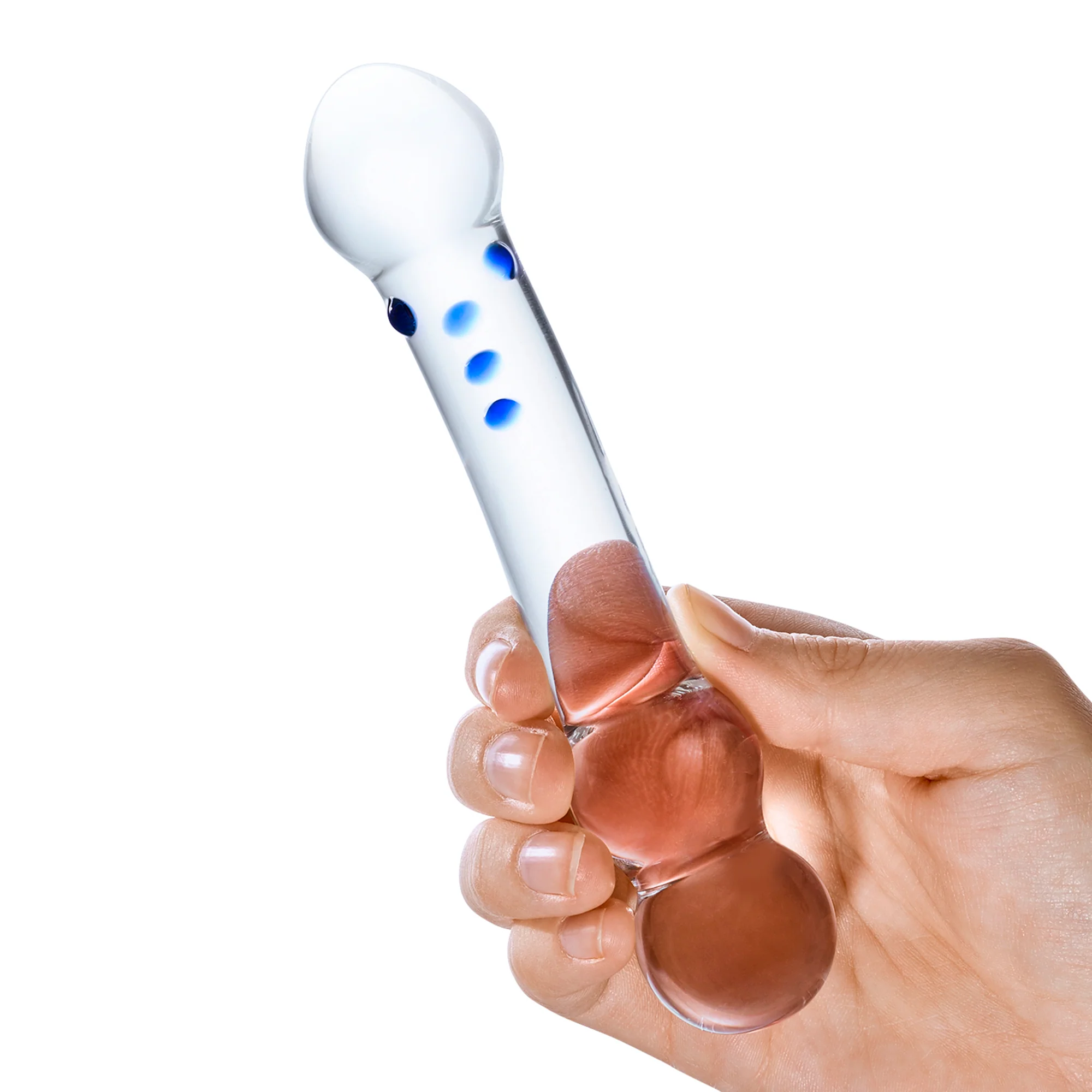 6" Curved G-spot Nubbed Dildo - Image 3
