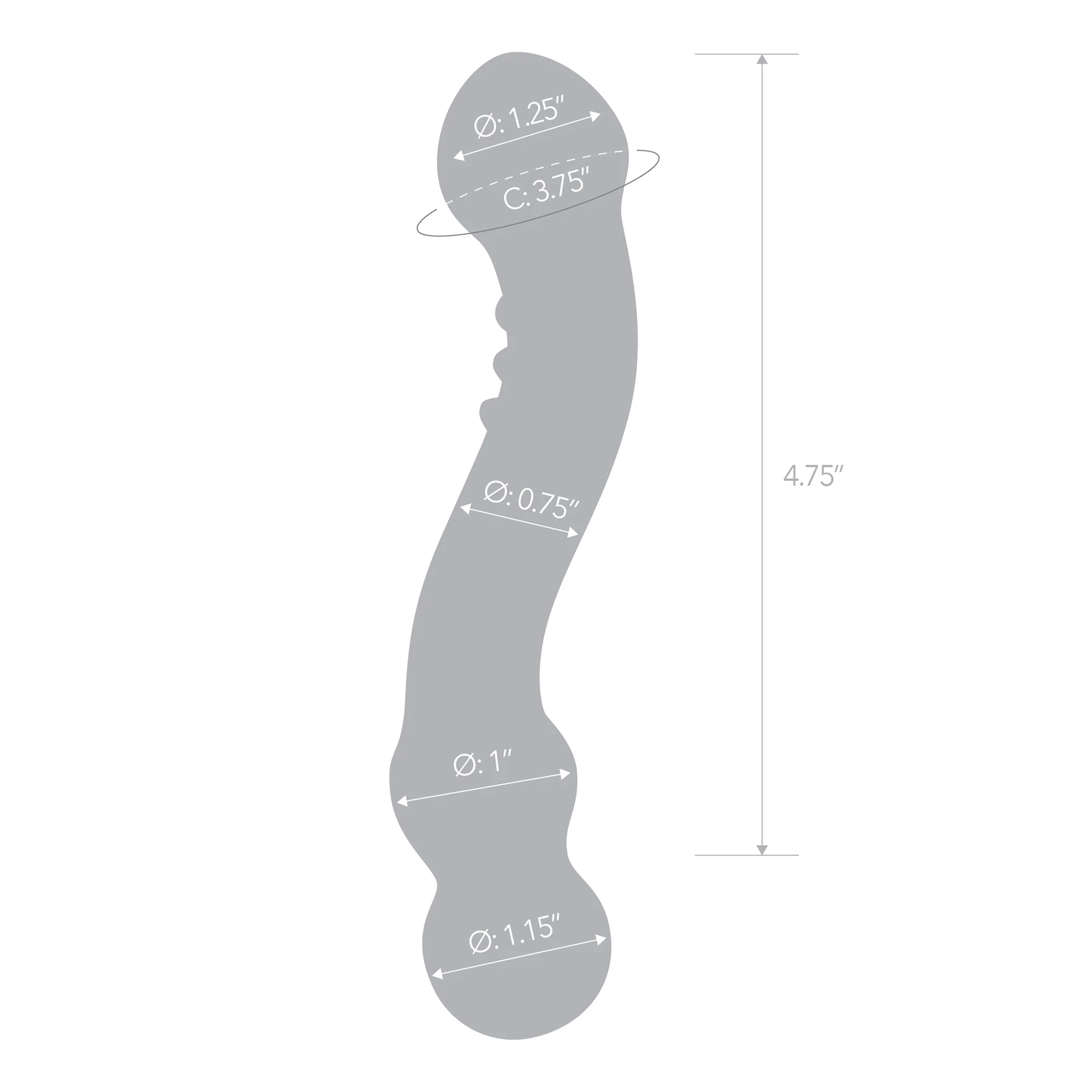 6" Curved G-spot Nubbed Dildo - Image 6