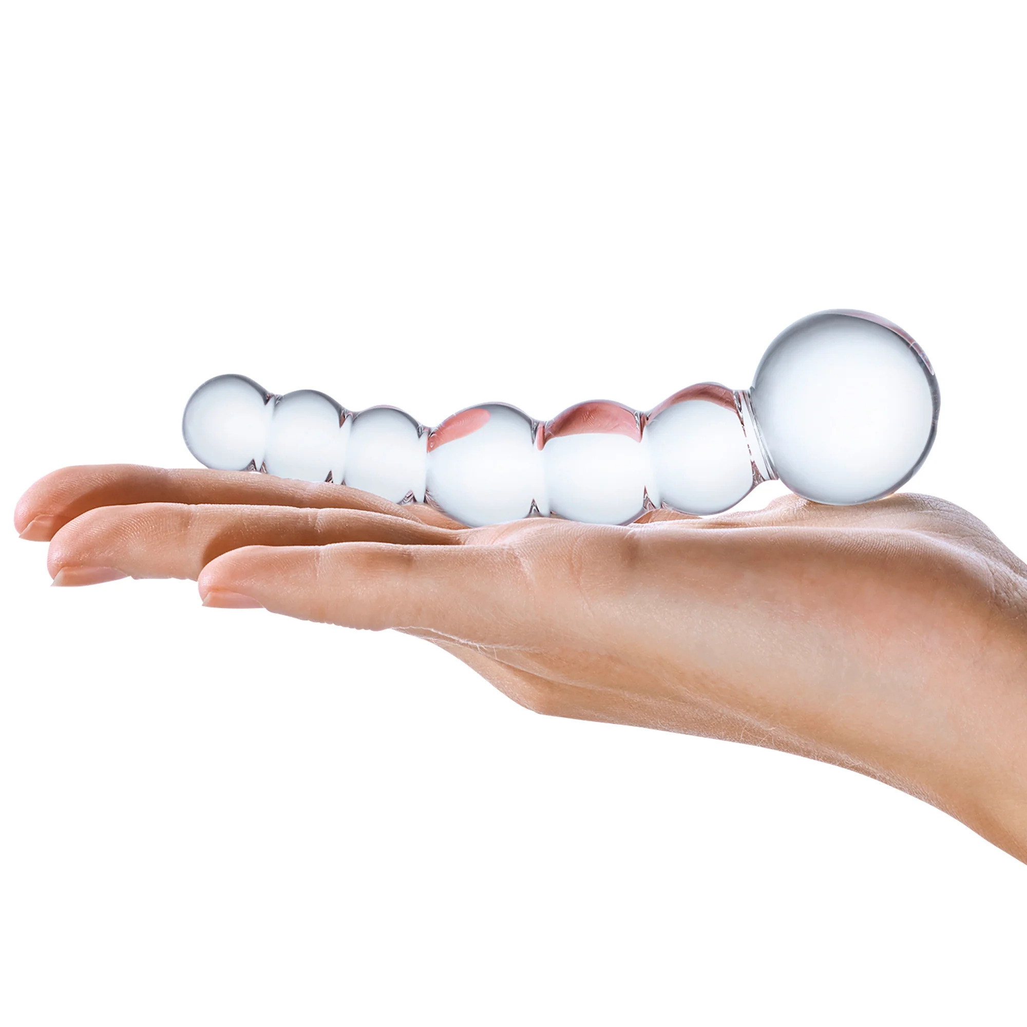 Curved Glass Anal Beads - Image 4