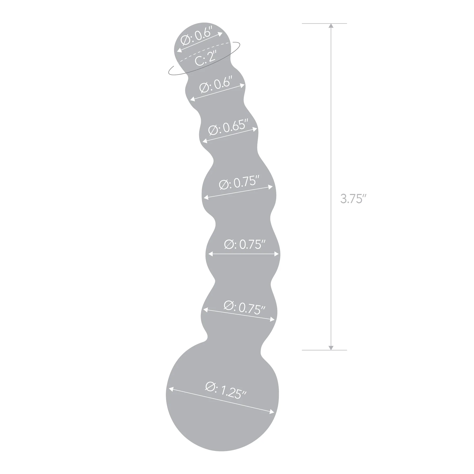 Curved Glass Anal Beads - Image 6