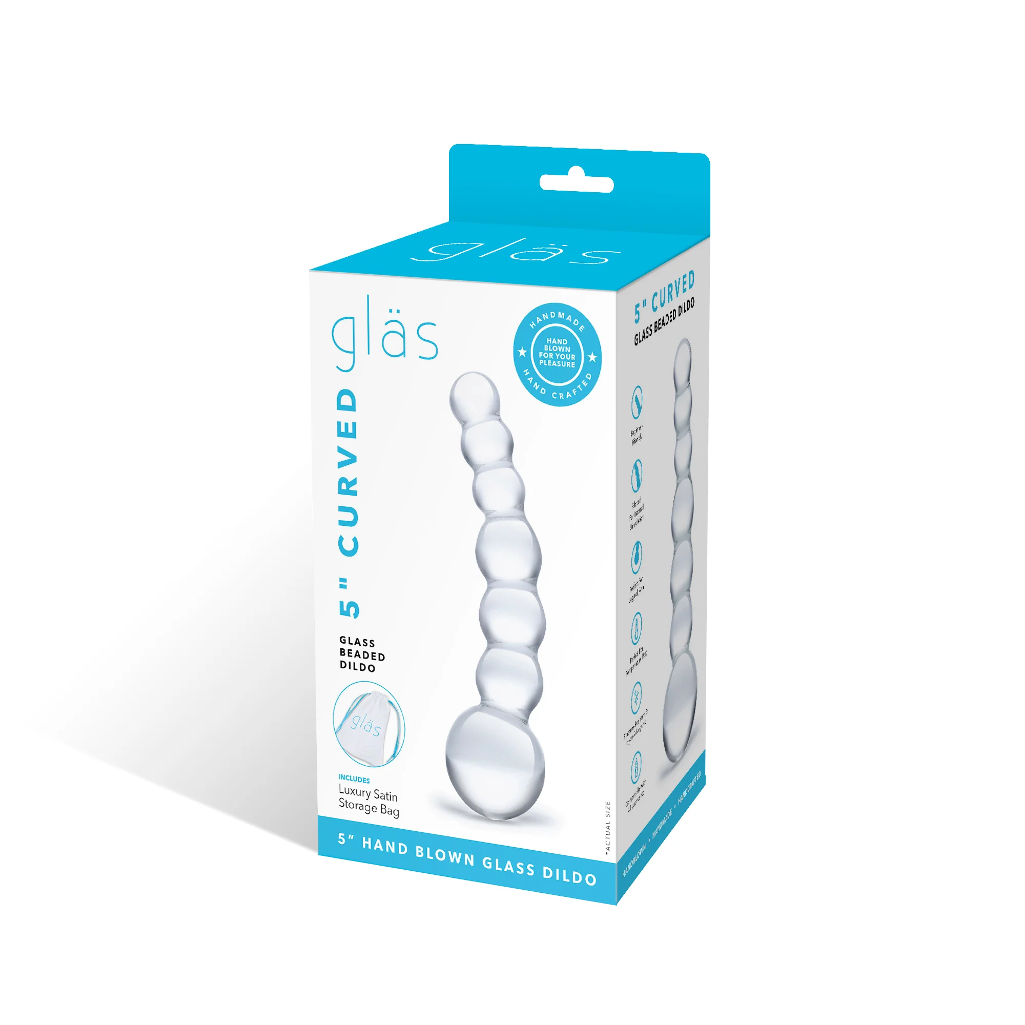 Curved Glass Anal Beads - Image 7