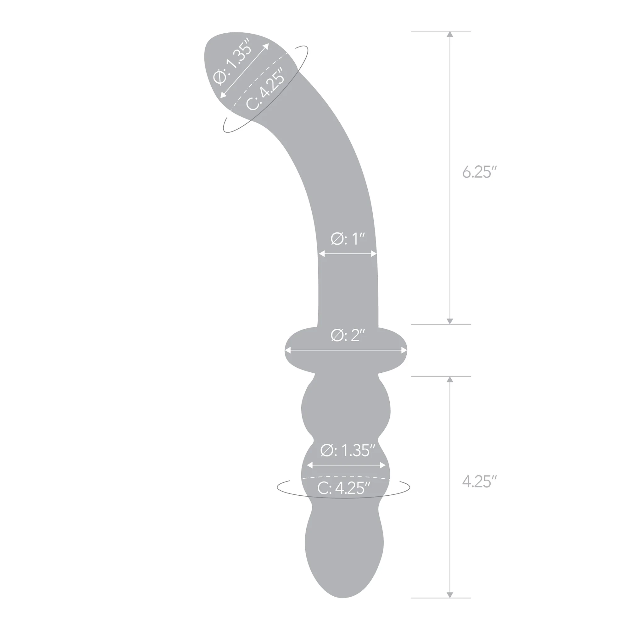12" Double Ended Dildo With Anal Beads - Image 6