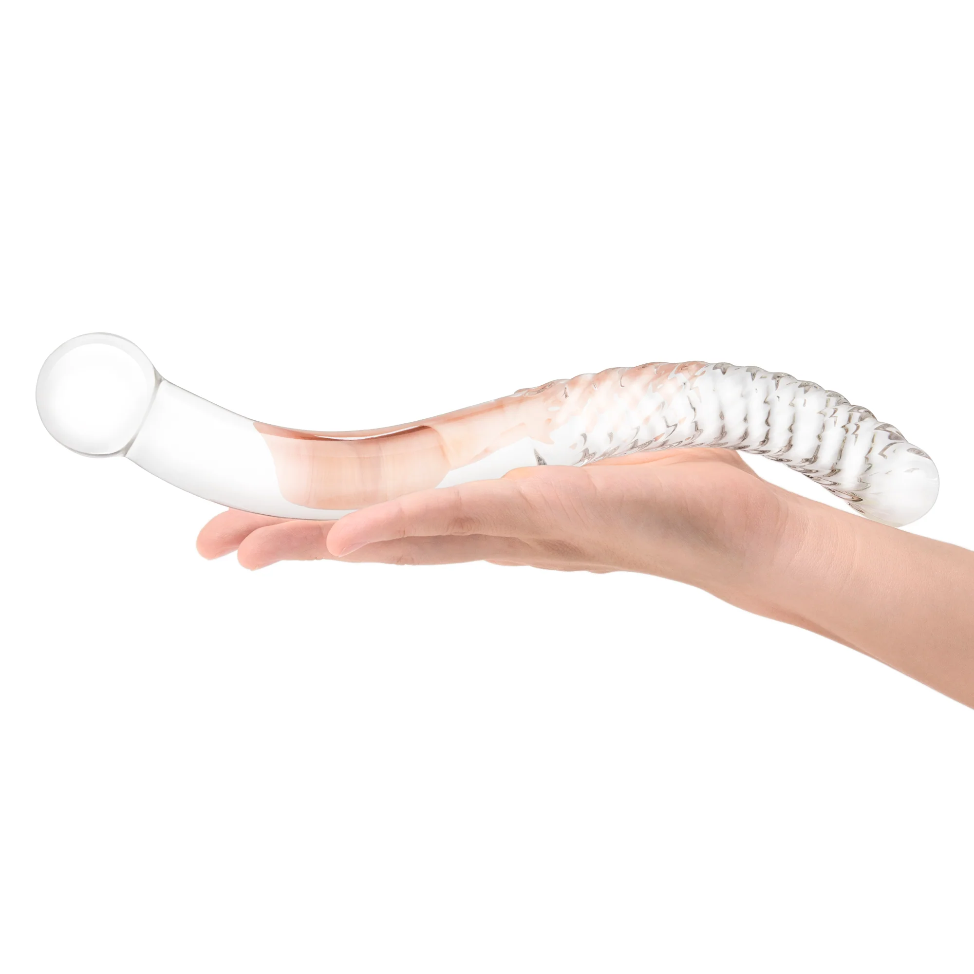 11" Pelvic Wand Curved Double Ended Dildo - Image 4