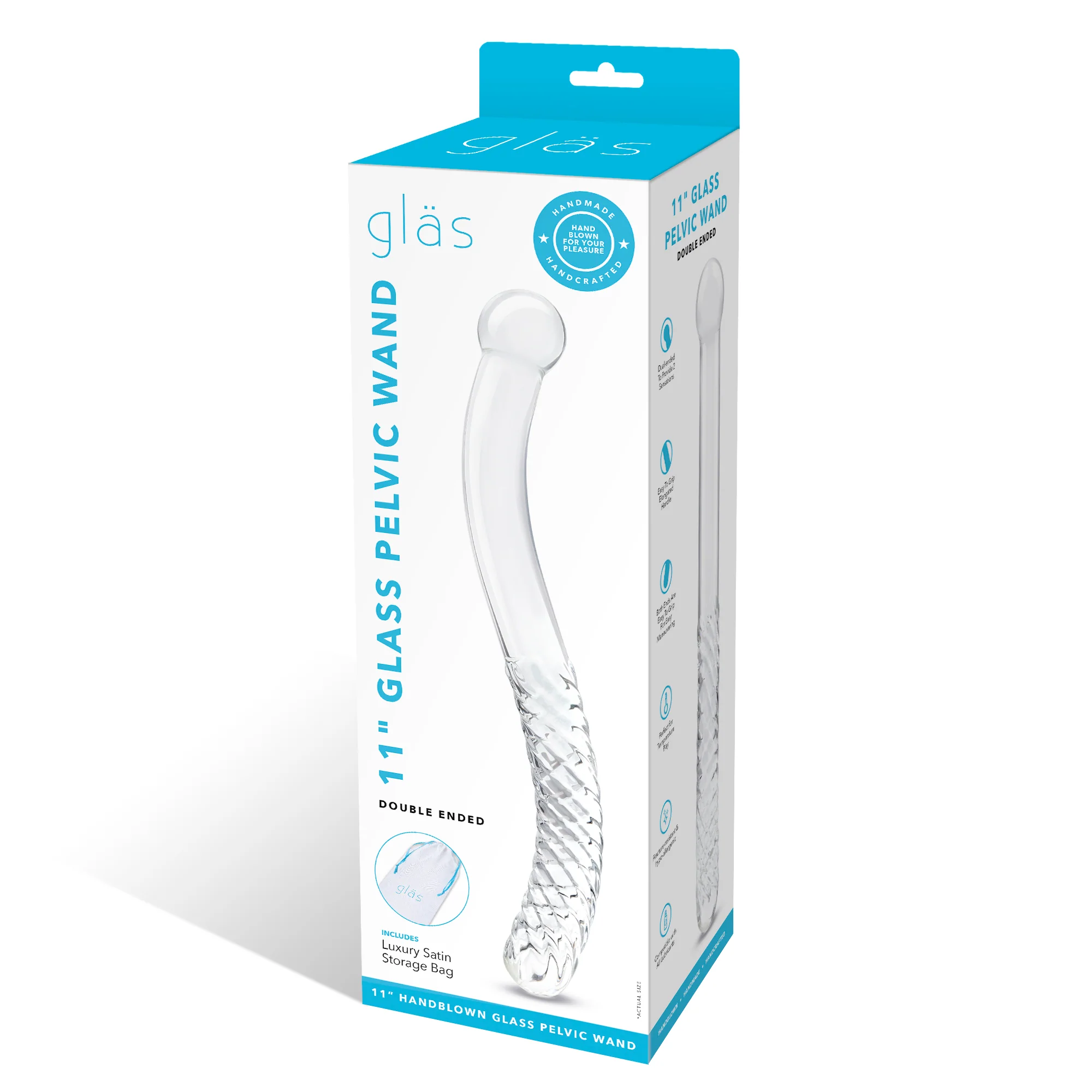 11" Pelvic Wand Curved Double Ended Dildo - Image 7