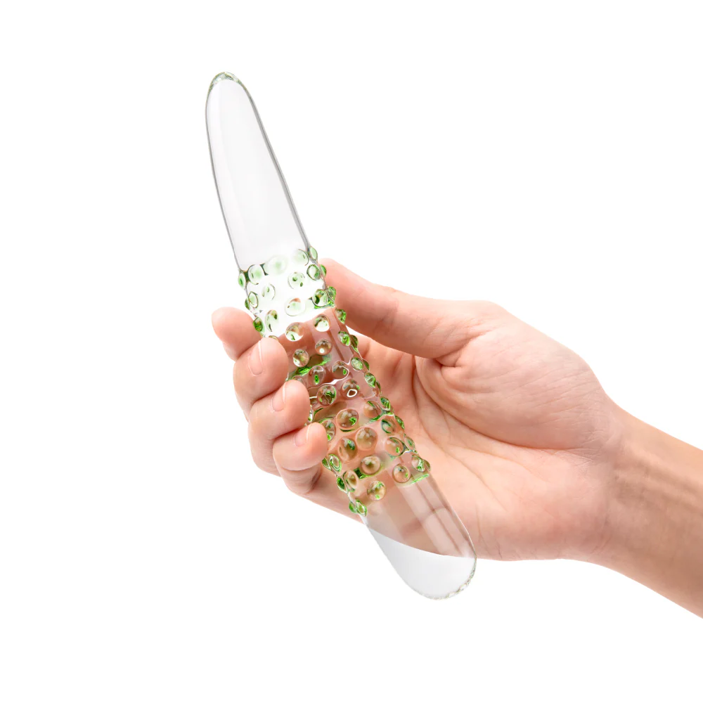 6.75" Green Double Ended Nubby Dildo - Image 3