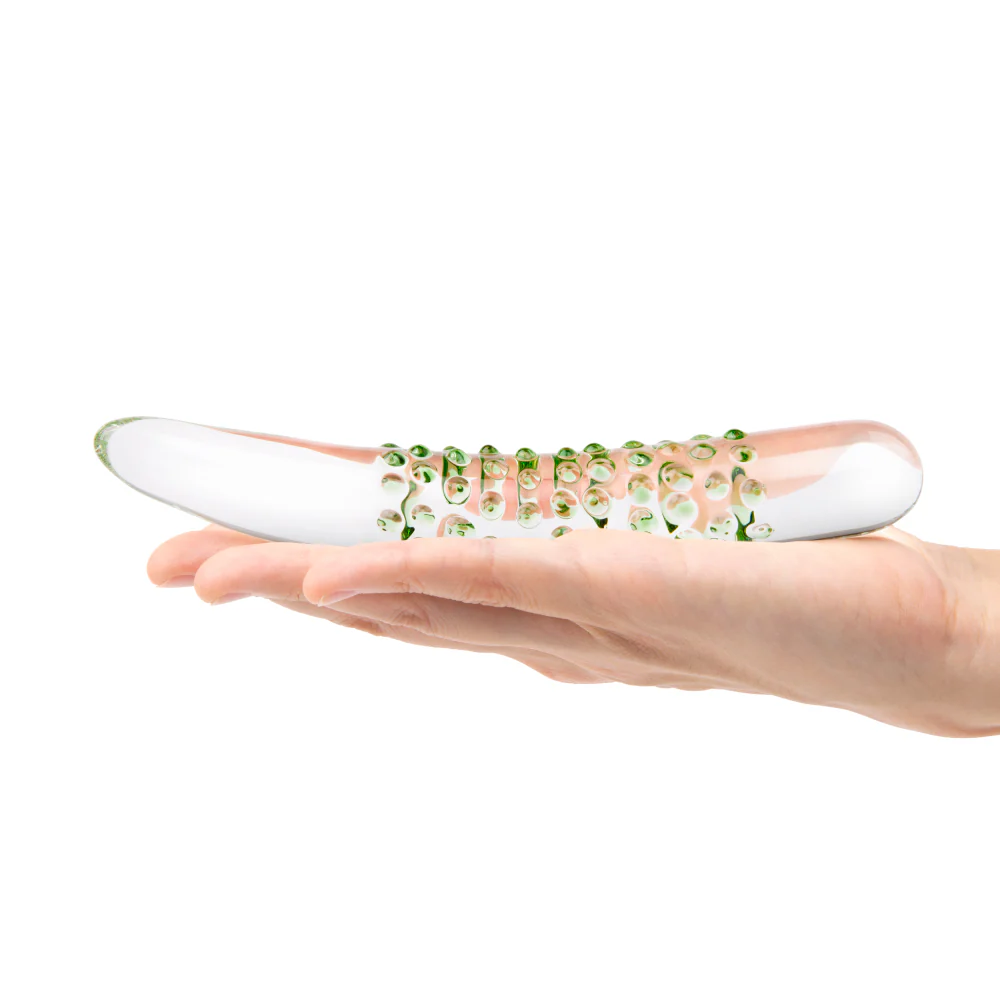 6.75" Green Double Ended Nubby Dildo - Image 4