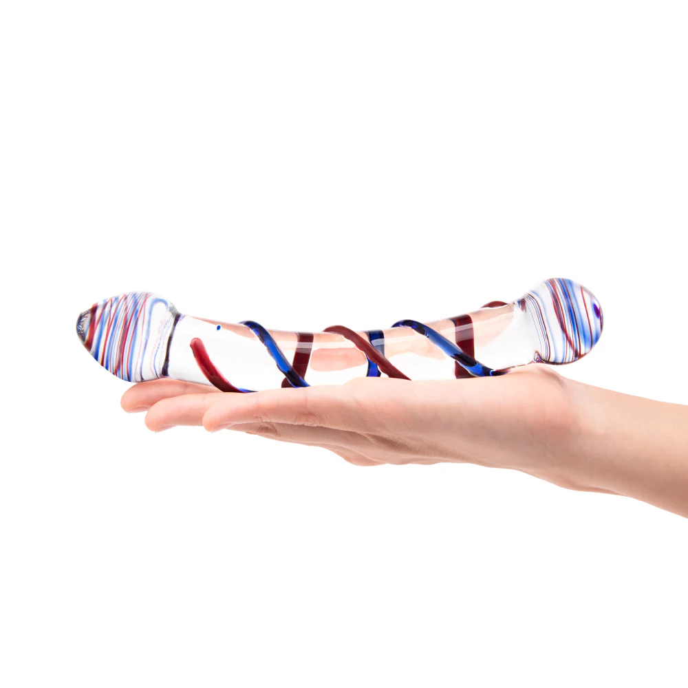 7.5” Double Ended Swirl Glass Dildo - Image 4