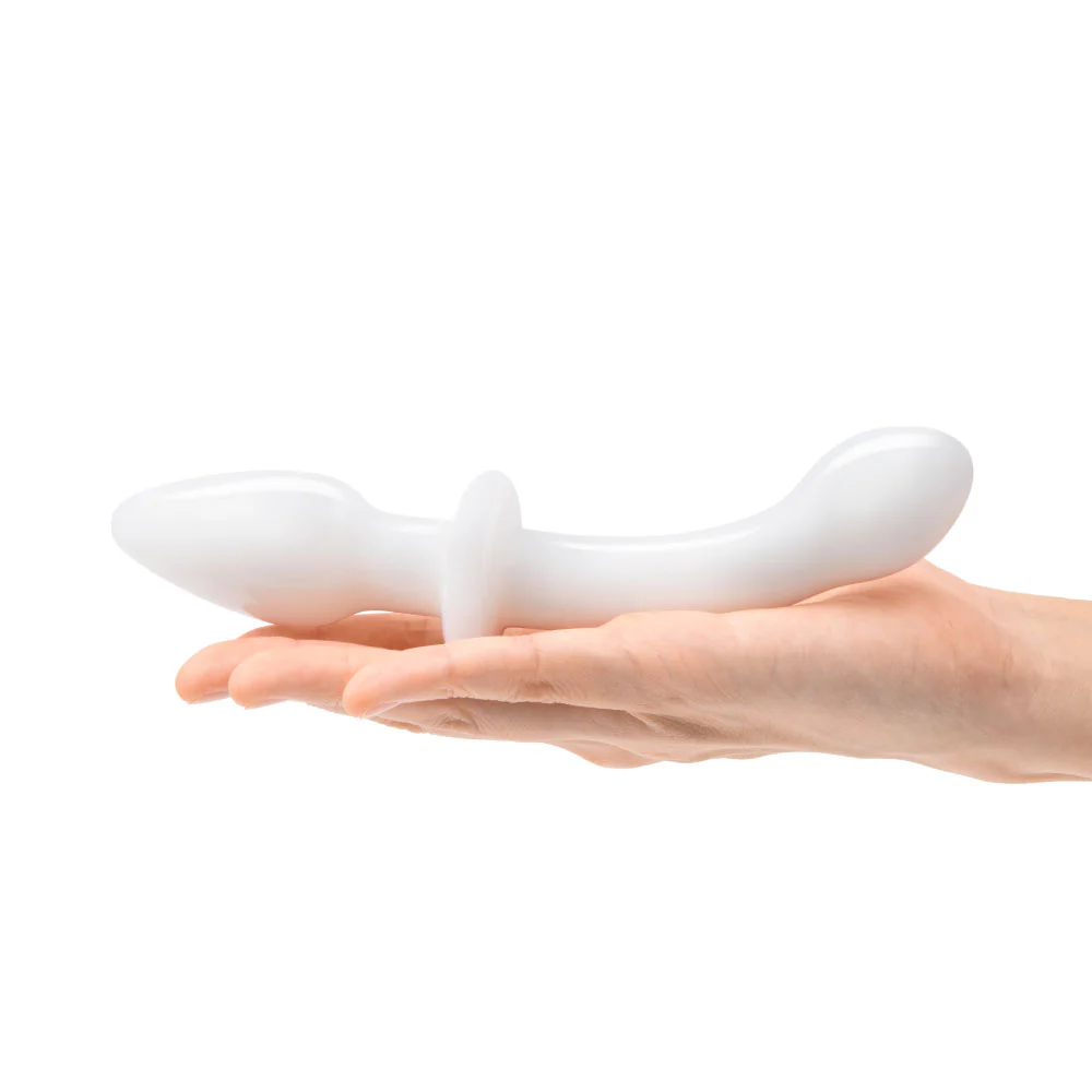 7" Double Ended White Butt Plug - Image 4