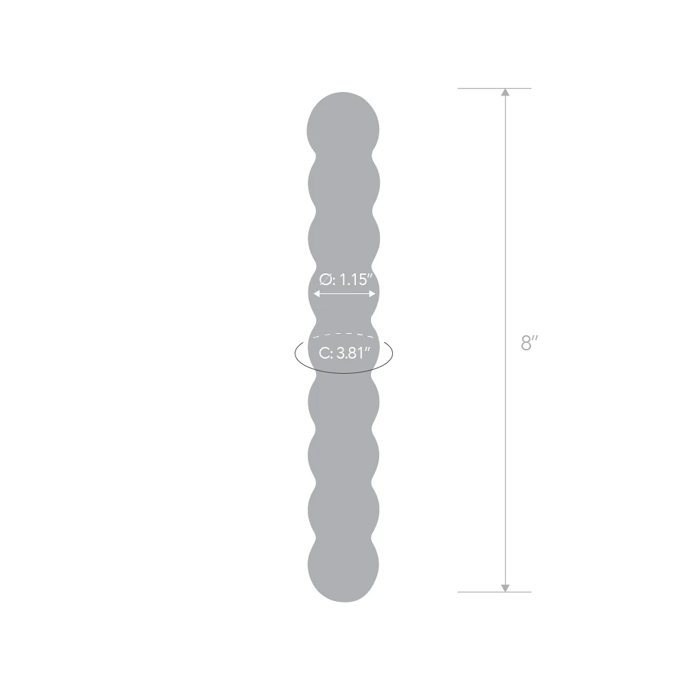 8” Double Ended Beaded Dildo - Image 5