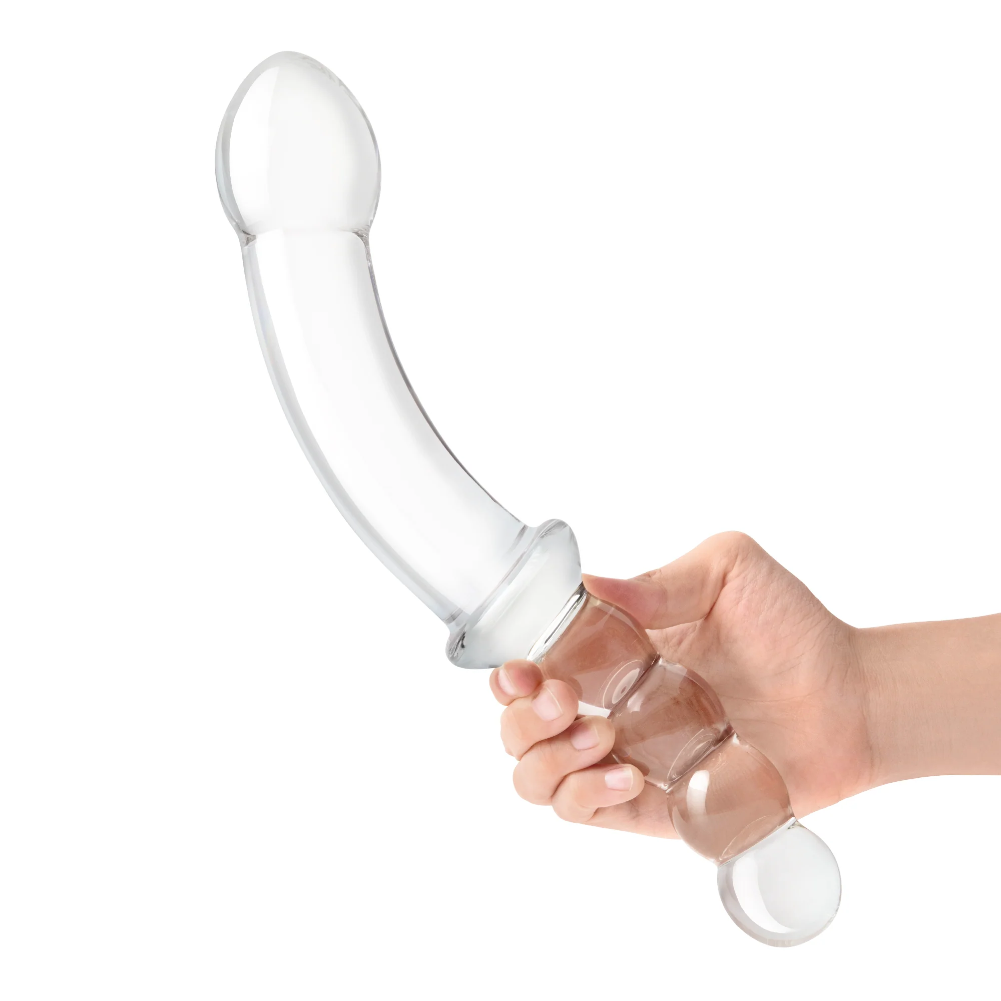 Double Sided Curved Dildo With Anal Beads - Image 3