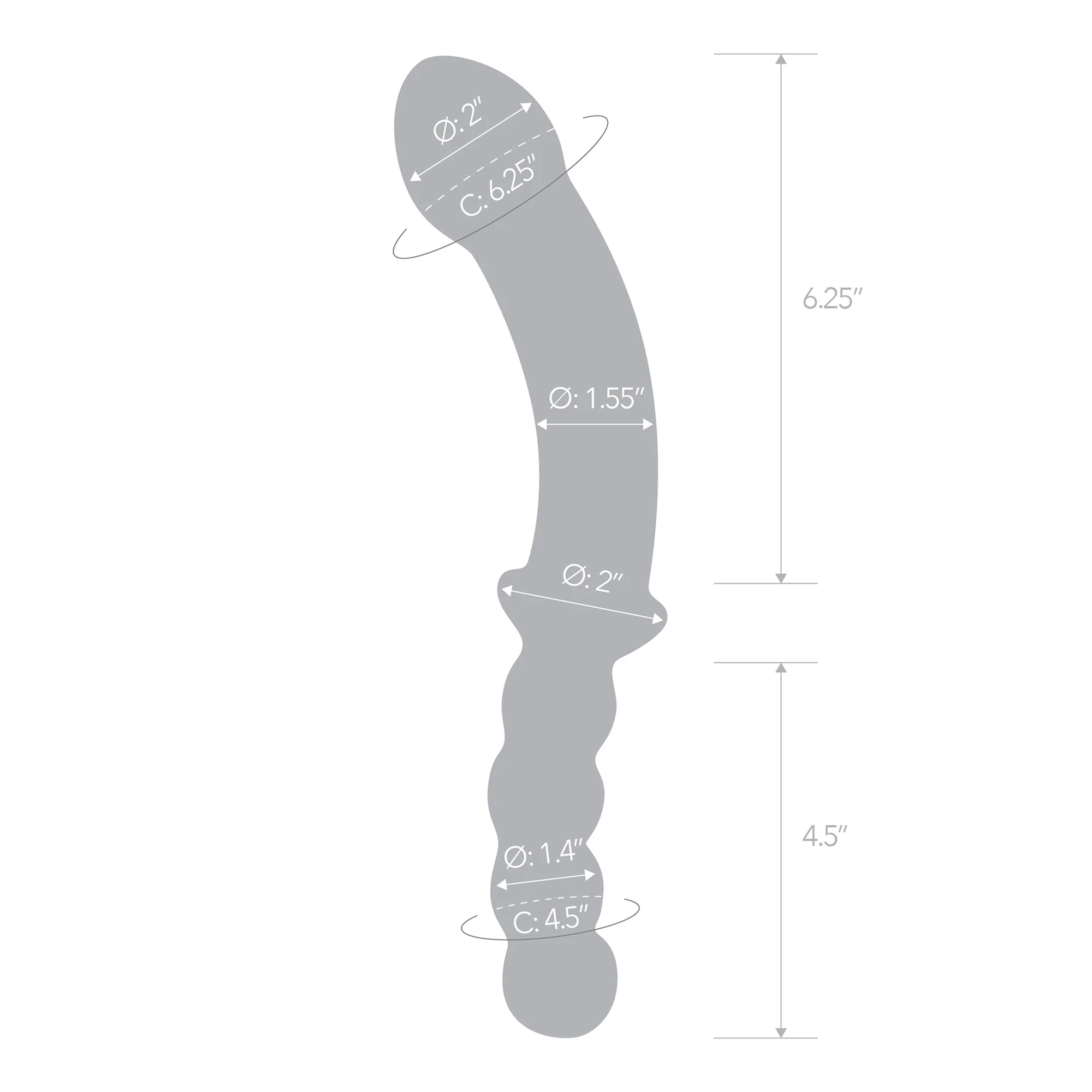 Double Sided Curved Dildo With Anal Beads - Image 6