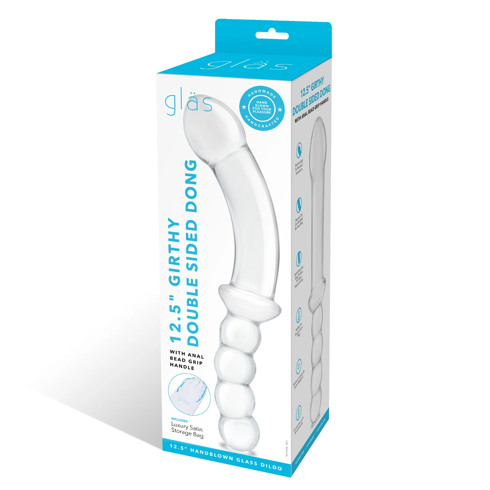 Double Sided Curved Dildo With Anal Beads - Image 7