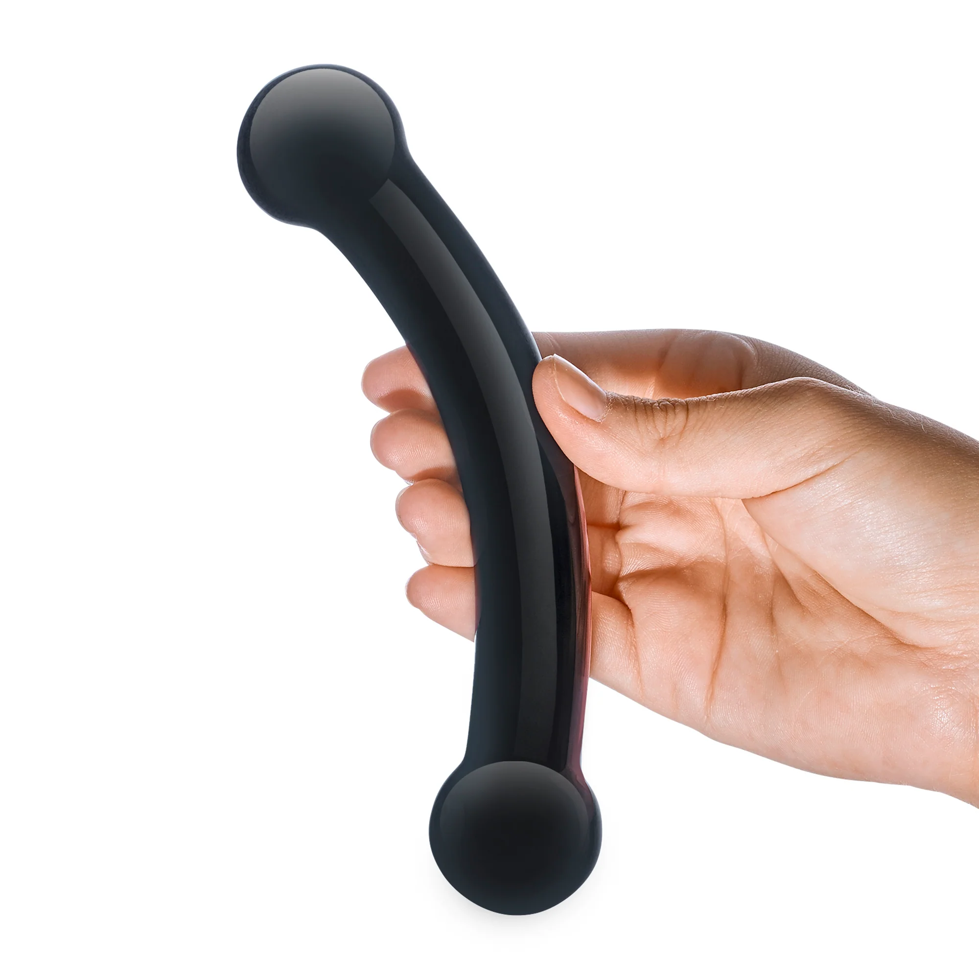 5" Double Bull Black Curved Dildo - Image 3