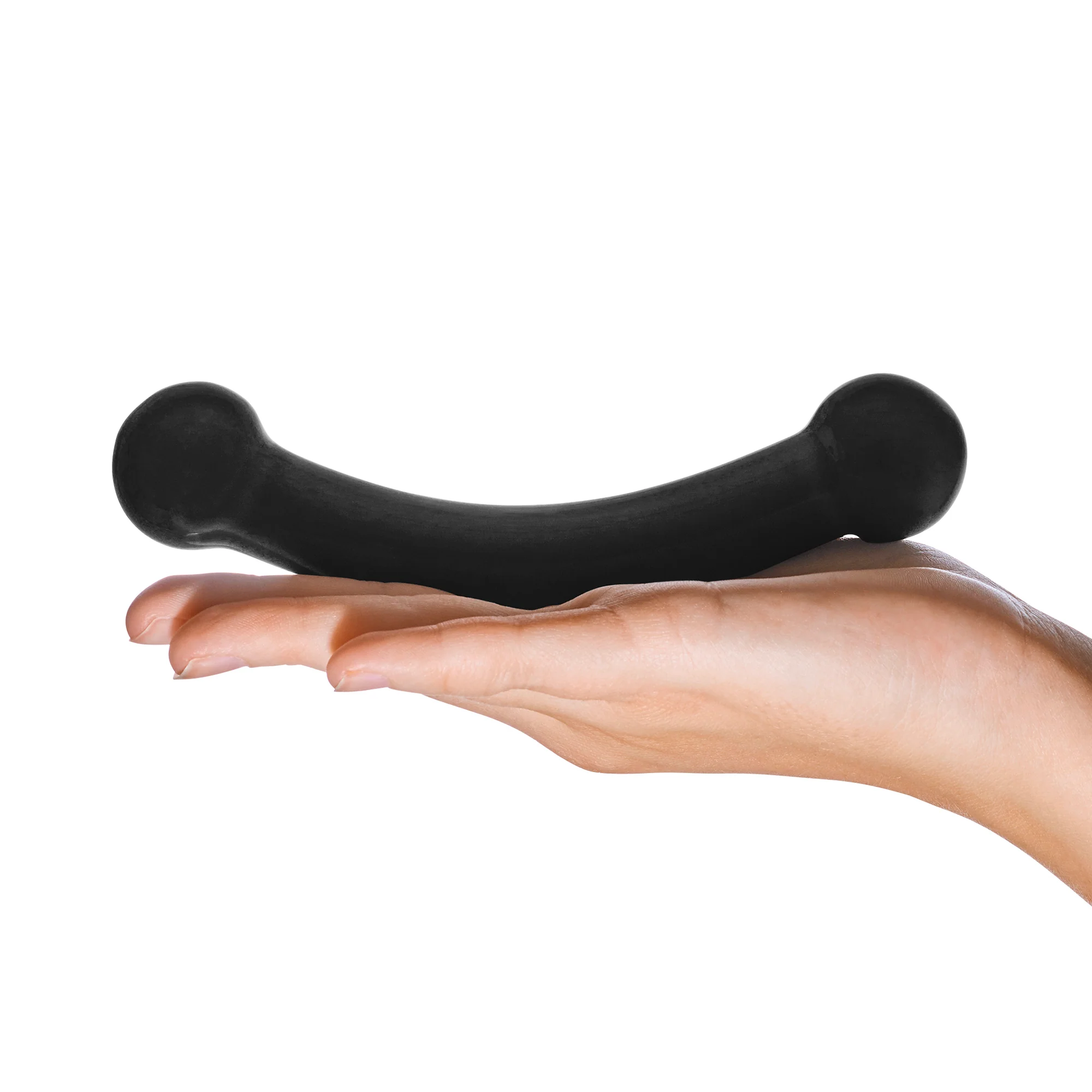 5" Double Bull Black Curved Dildo - Image 4