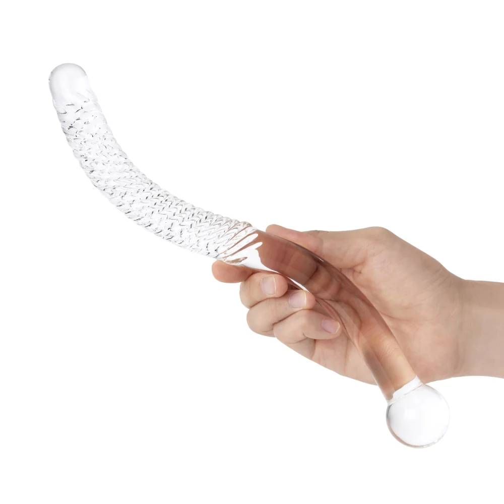 9.5" Dual Ended Ribbed S Curved Dildo - Image 4