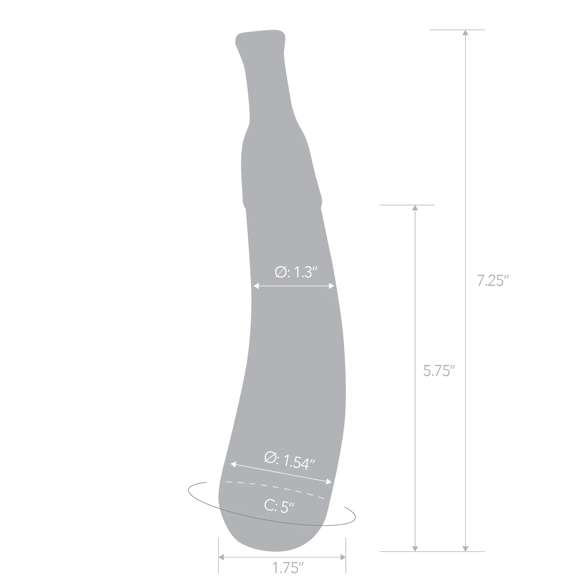 Eggplant Ecstasy 7.25" Glass Dildo - Image 6