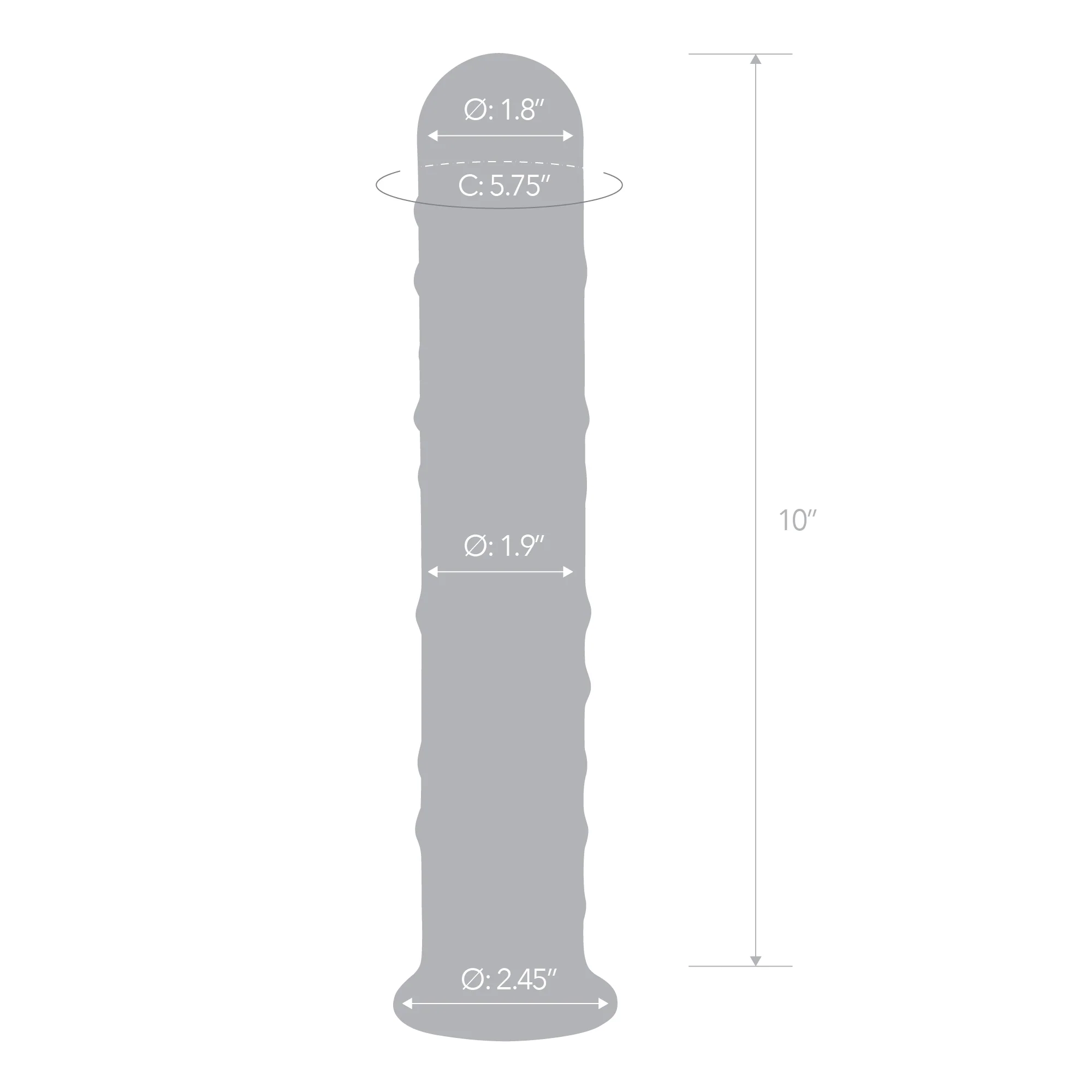 10" Extra Large Nubbed Dildo - Image 6