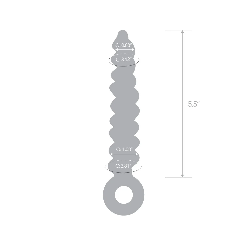 7.25” Growing Swirl Glass Anal Dildo - Image 5