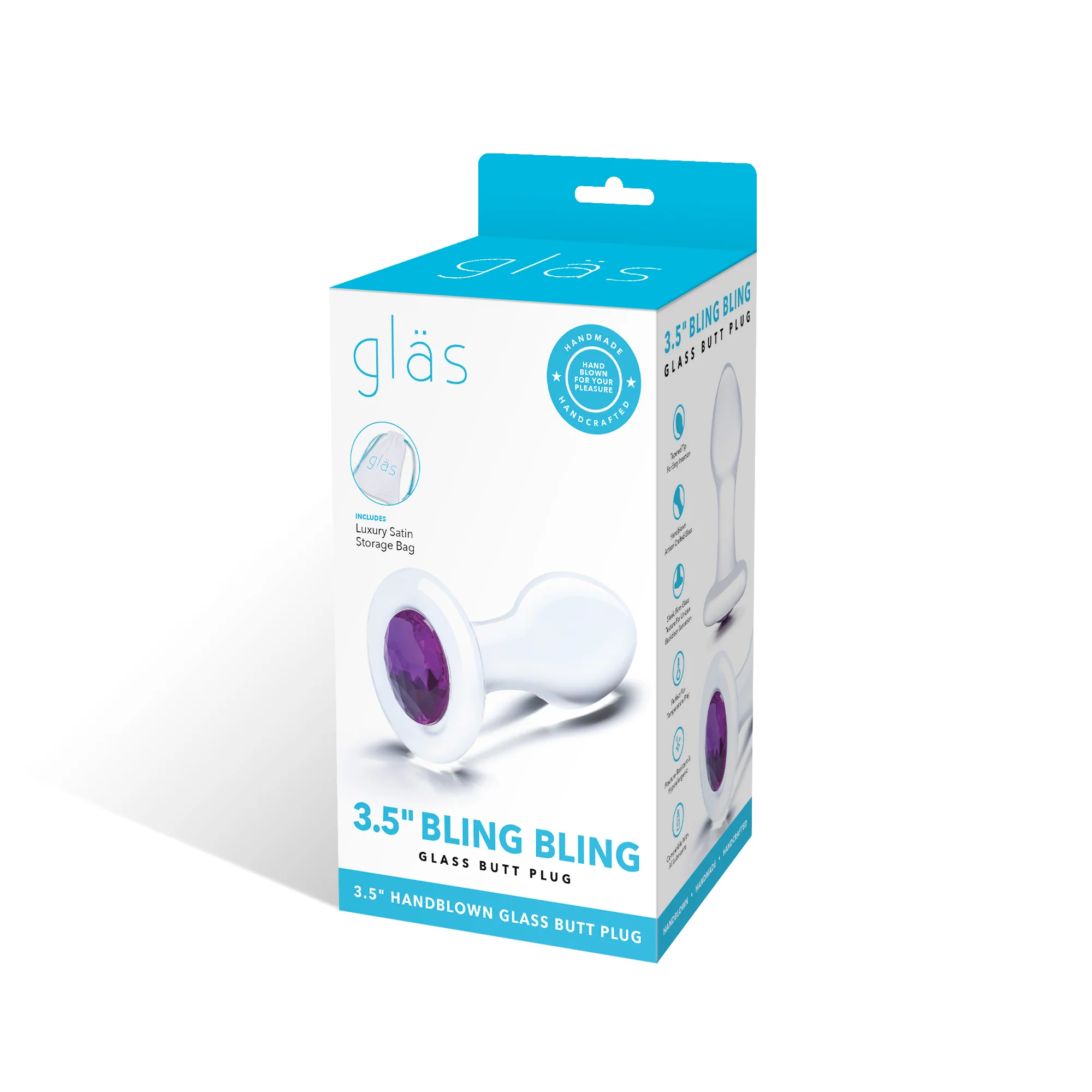3.5" Bling Bling Jeweled Butt Plug - Image 7