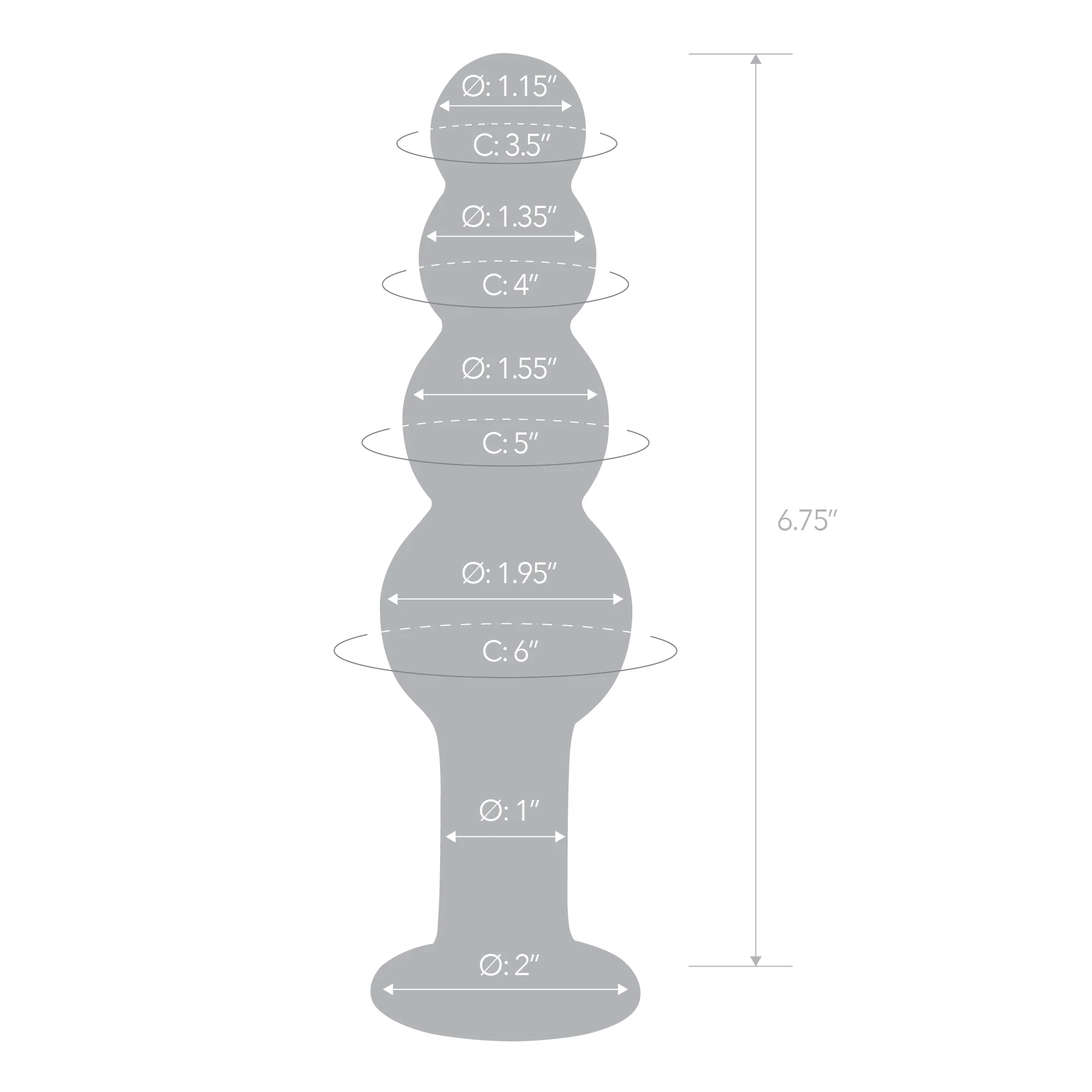 7.25" XL Glass Anal Beads - Image 6