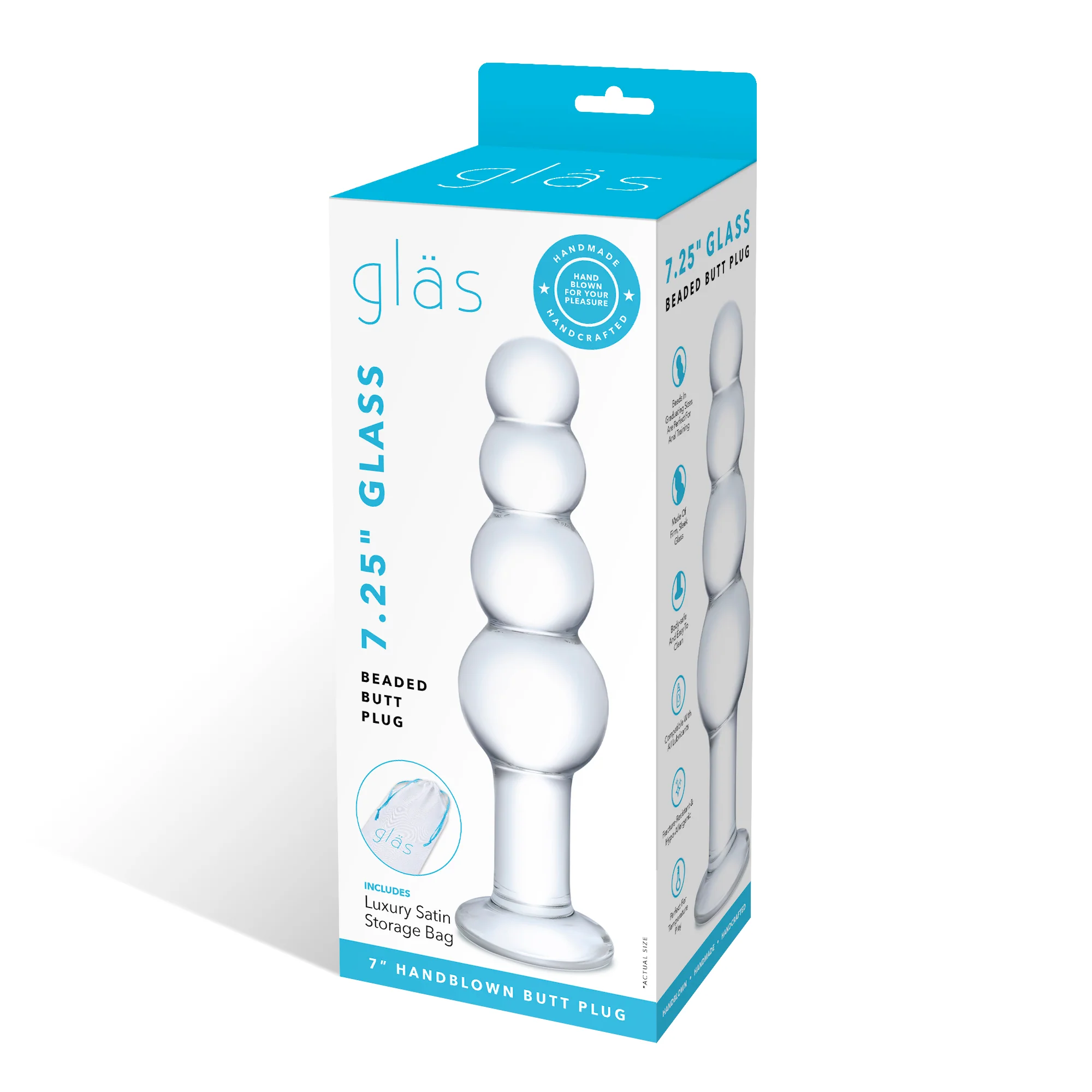 7.25" XL Glass Anal Beads - Image 7